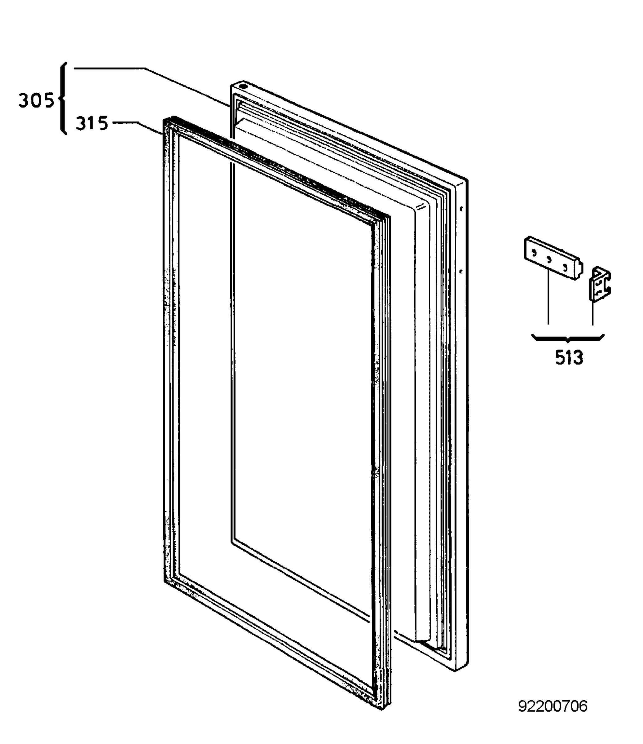 Refrigerator door