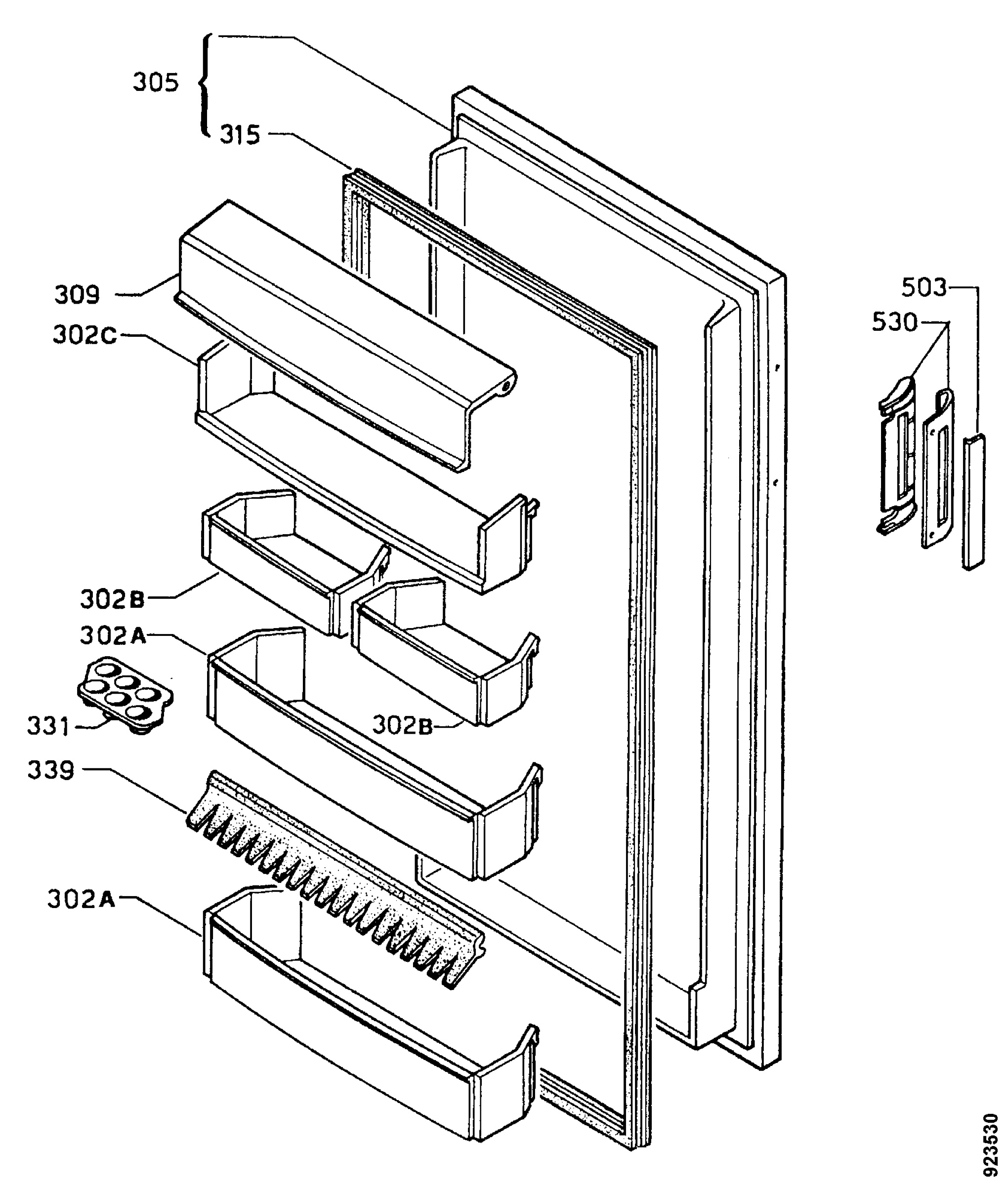 Refrigerator door