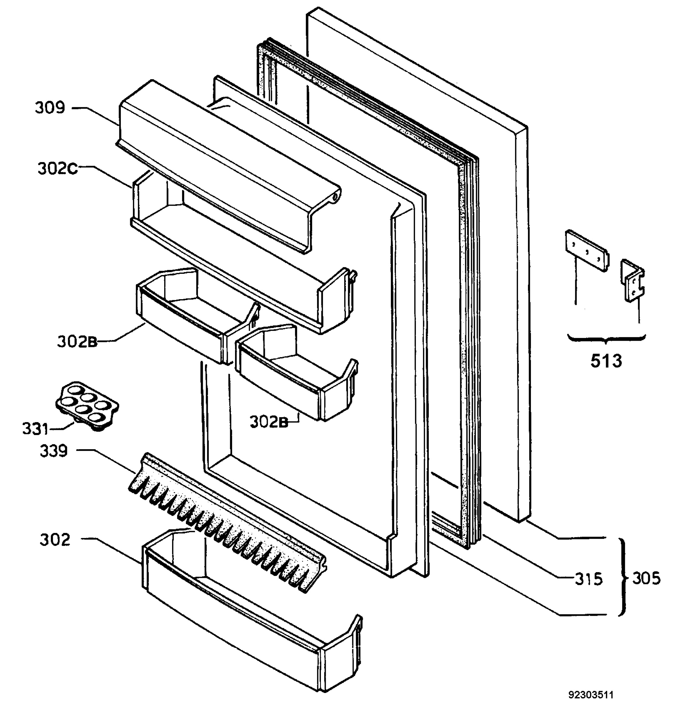 Refrigerator door