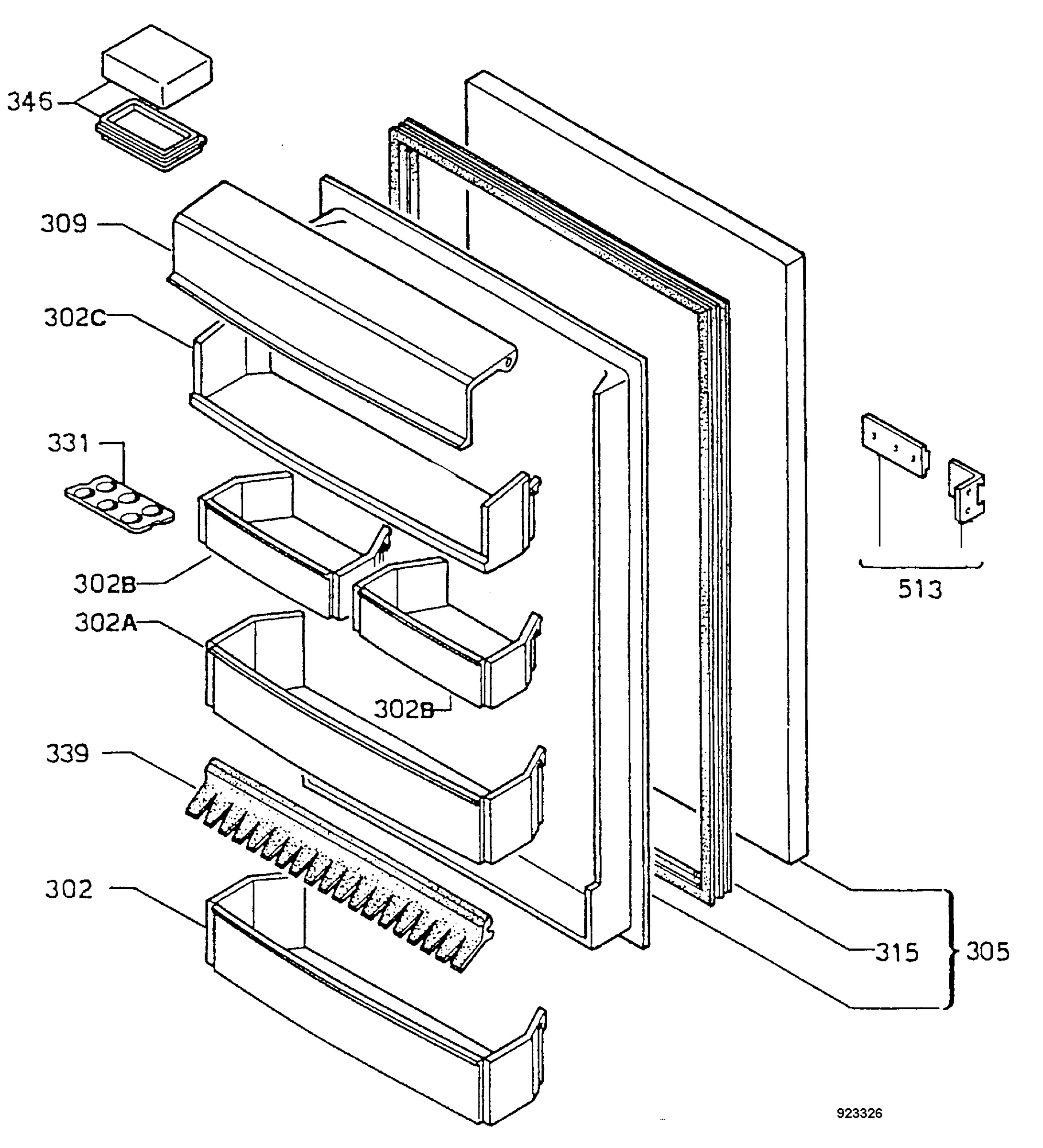 Refrigerator door