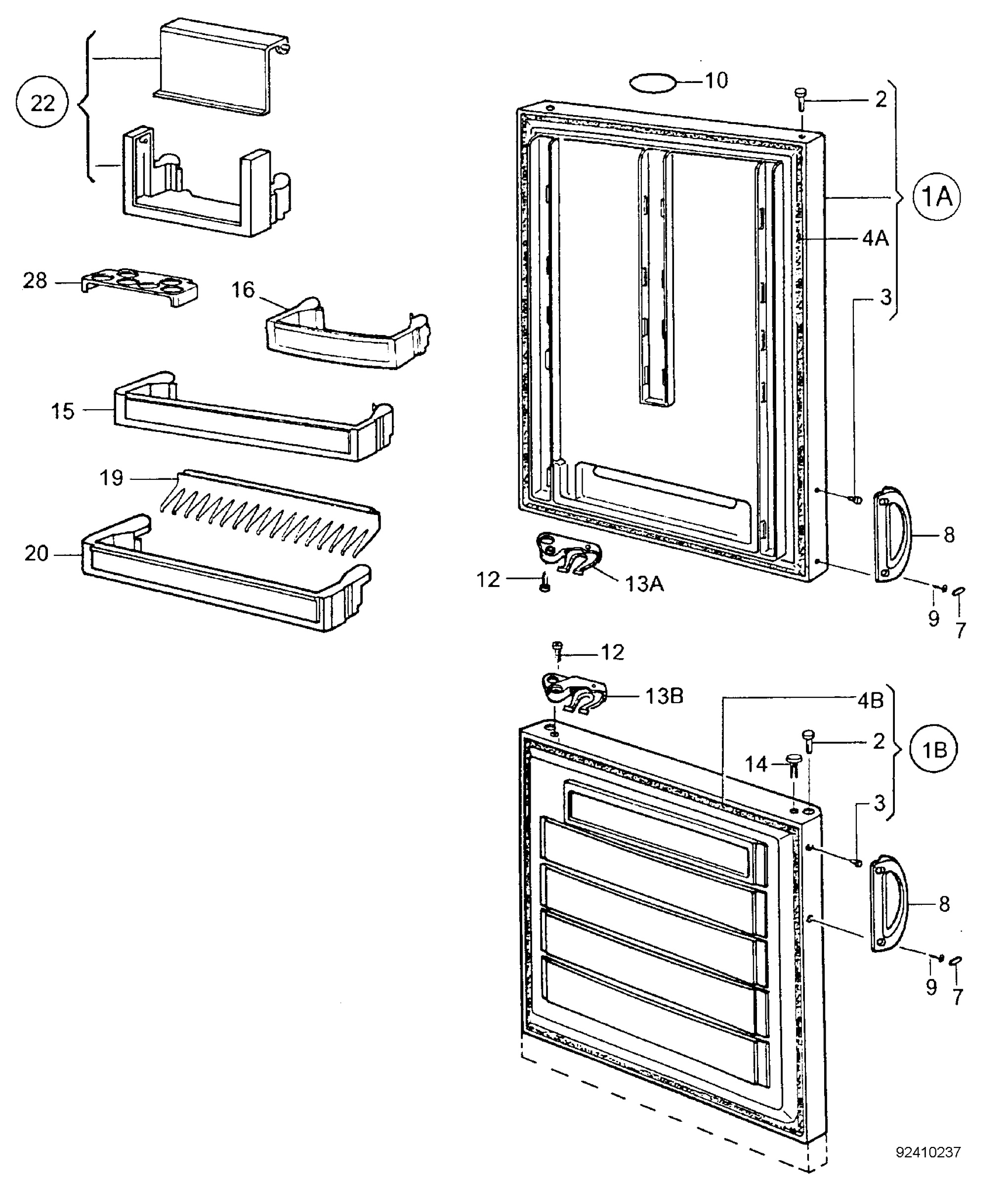 Refrigerator door