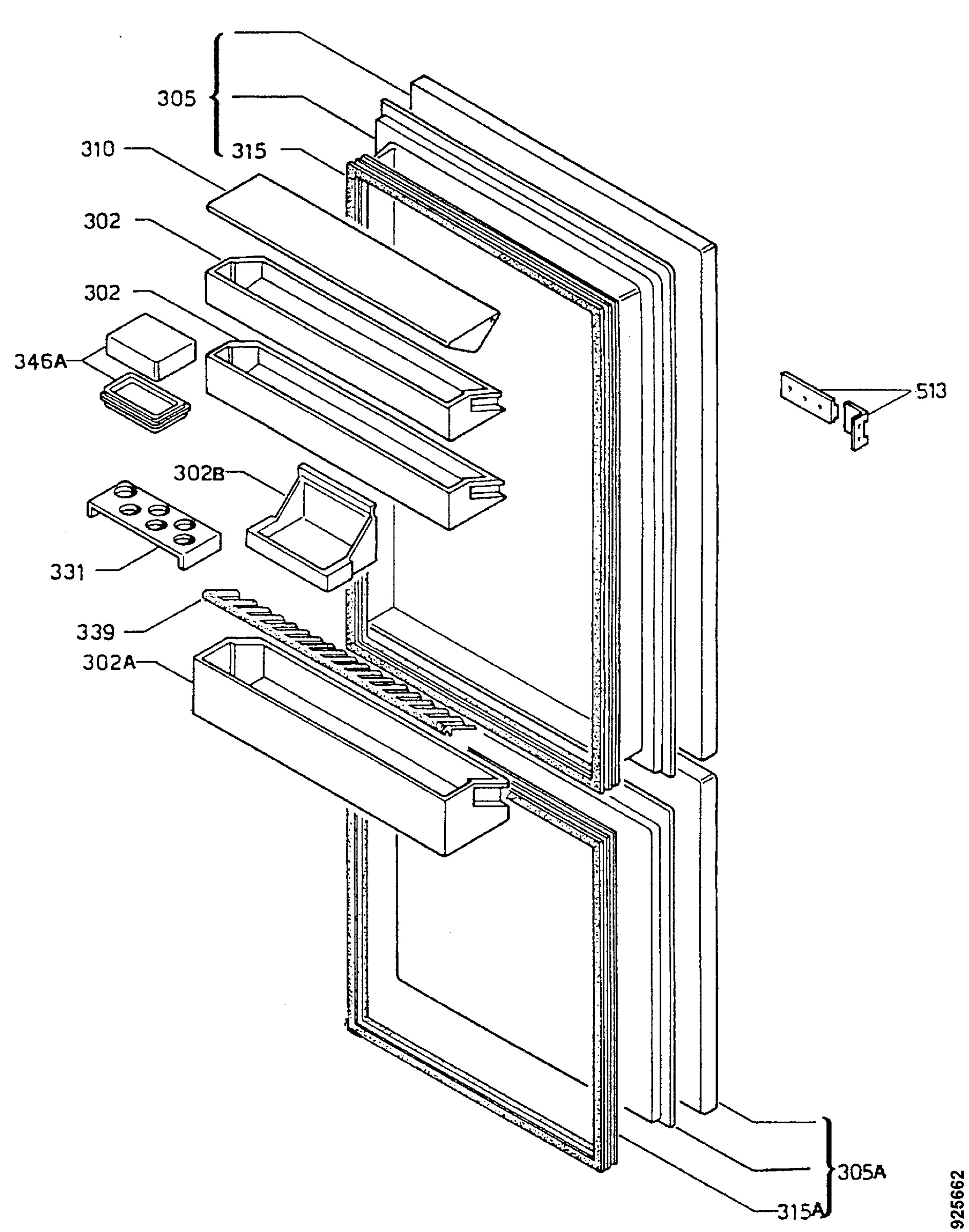 Refrigerator door