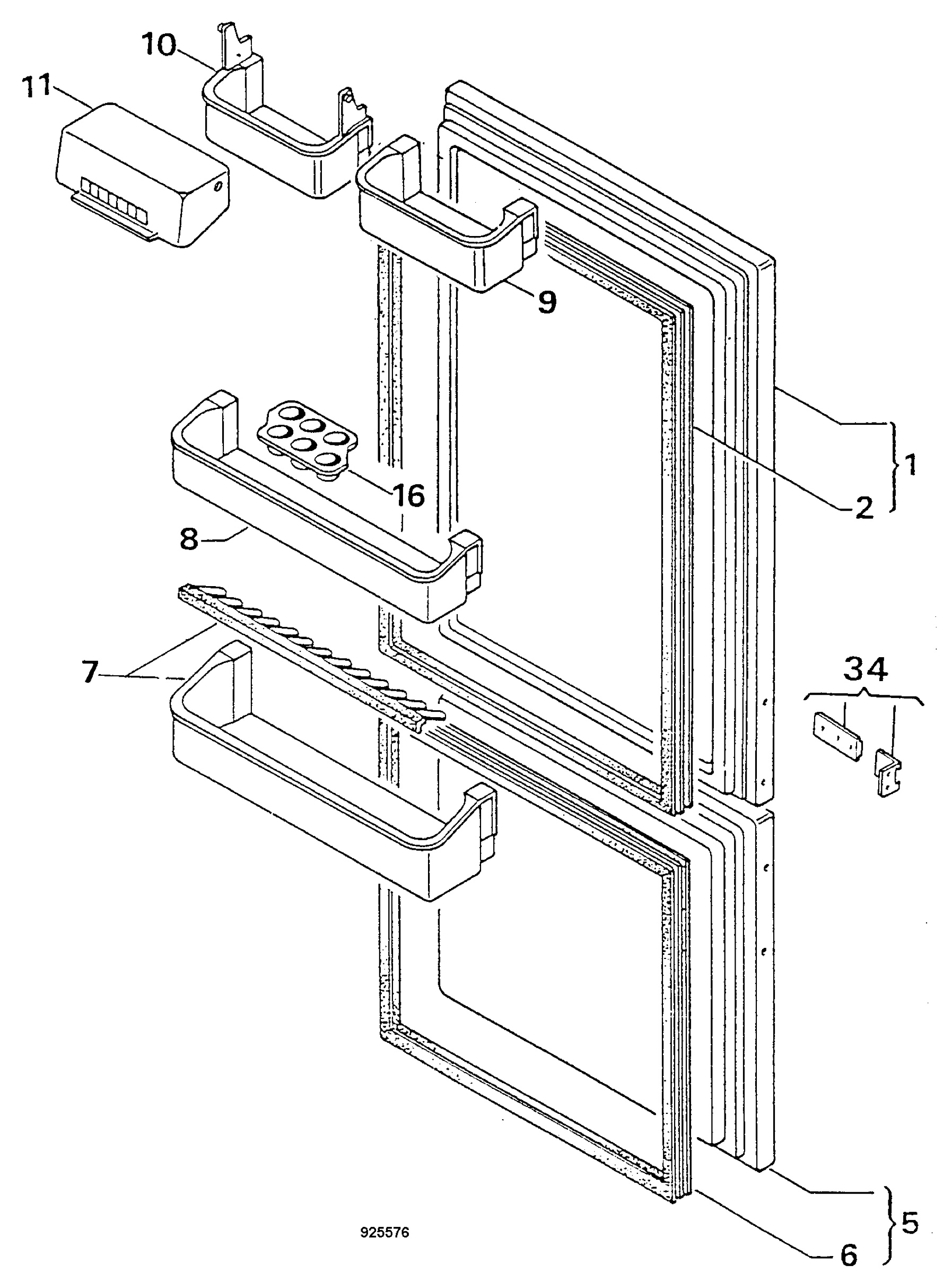 Refrigerator door