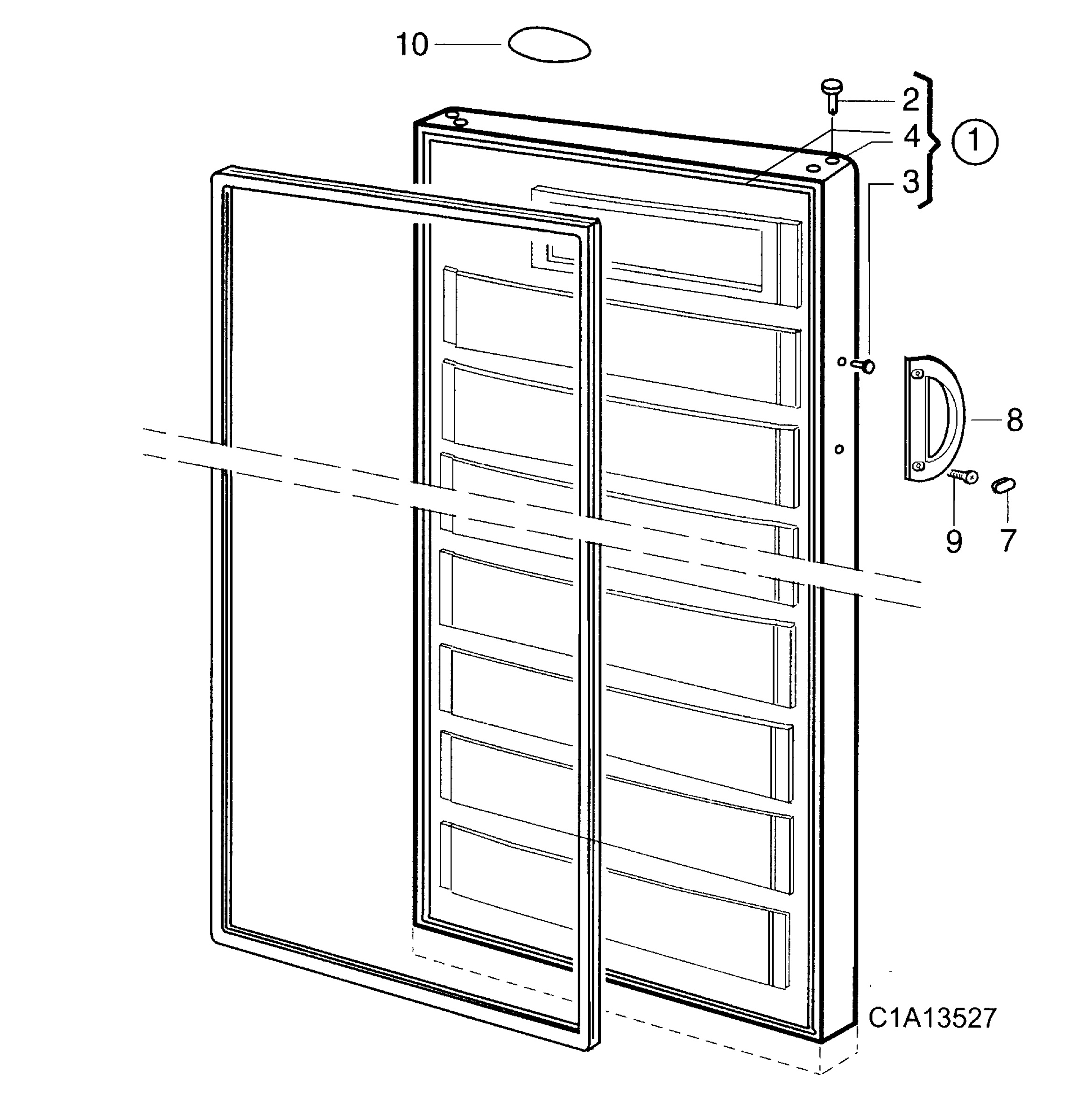 Refrigerator door