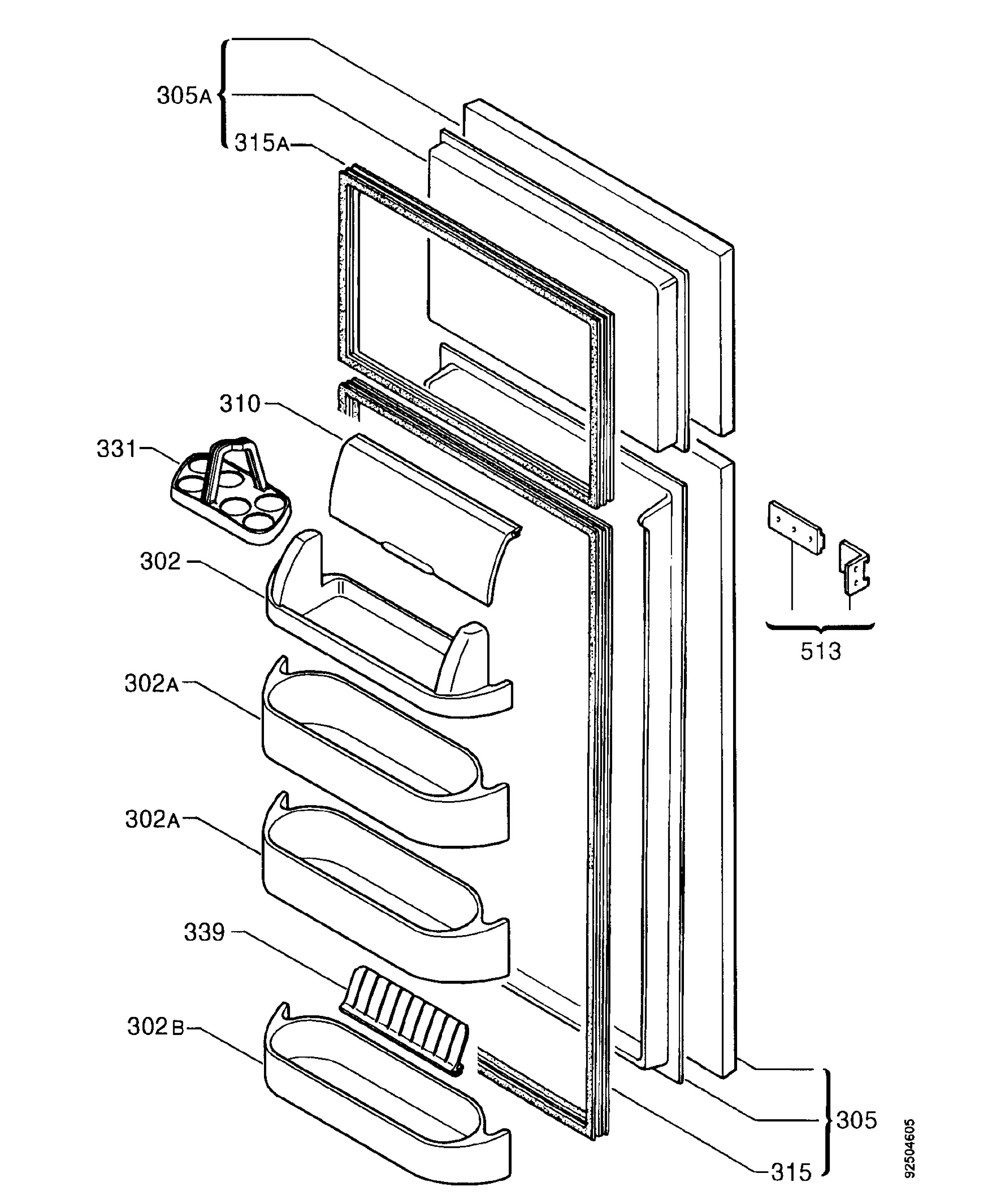 Refrigerator door