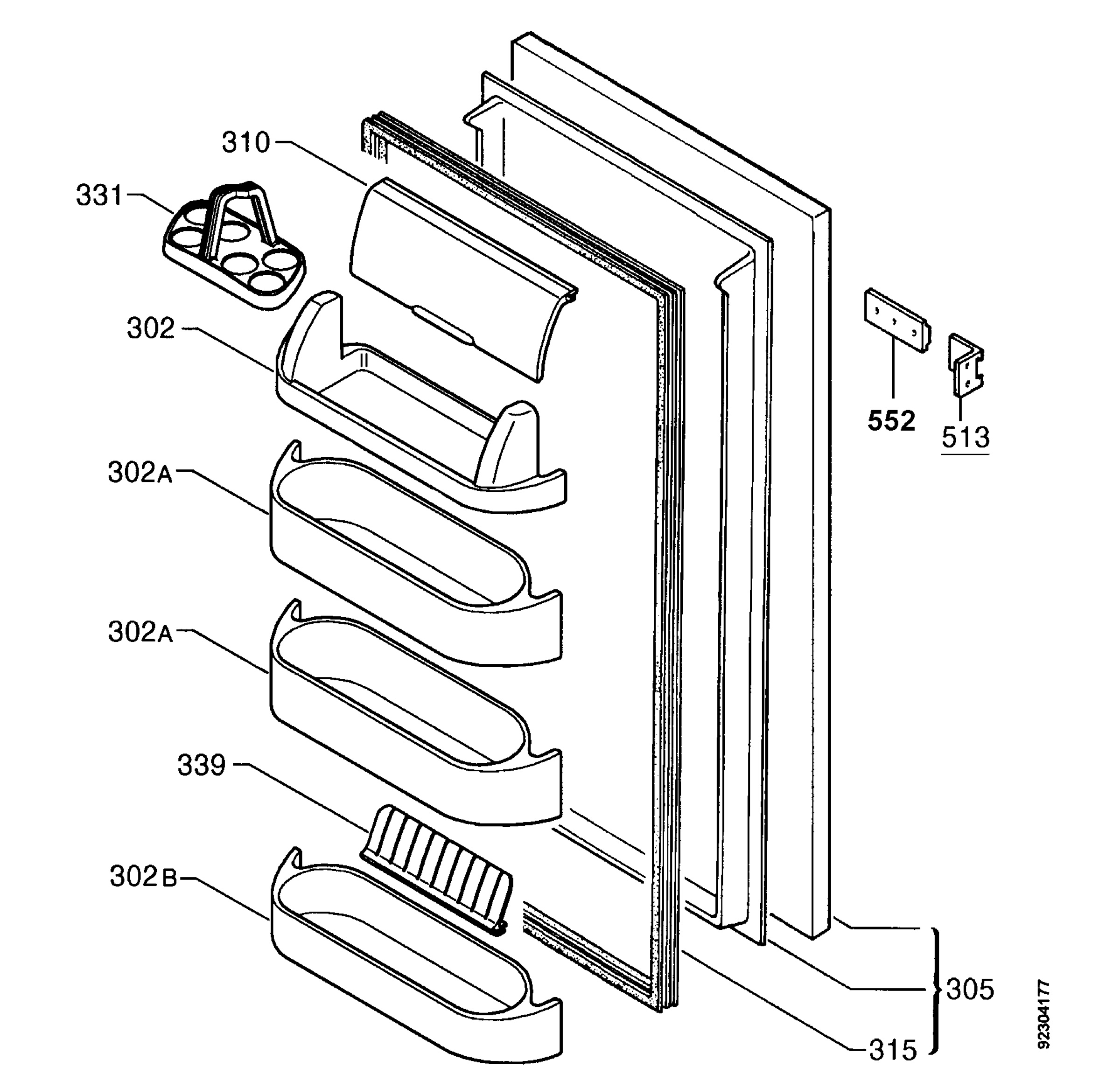 Refrigerator door