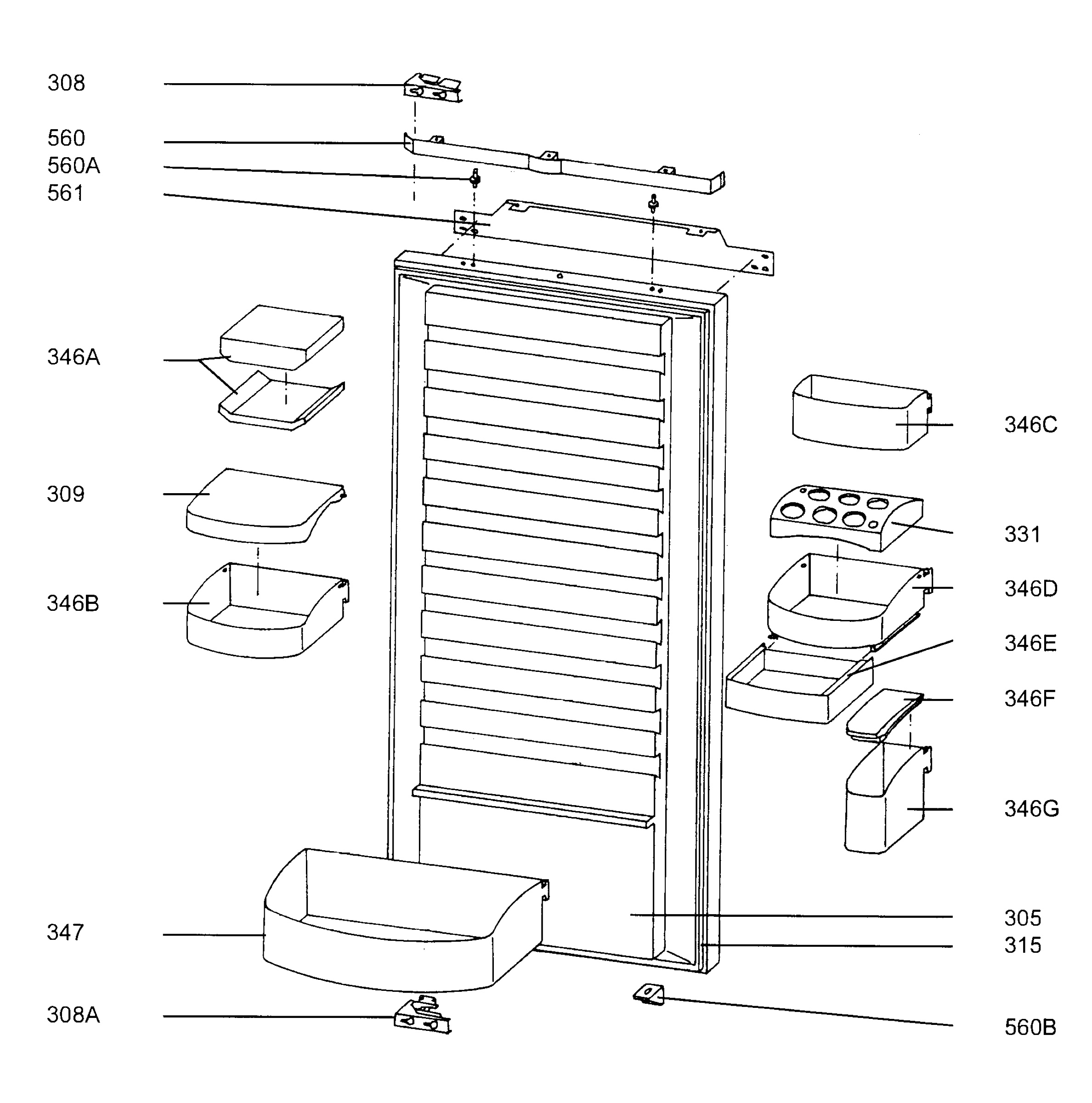 Refrigerator door