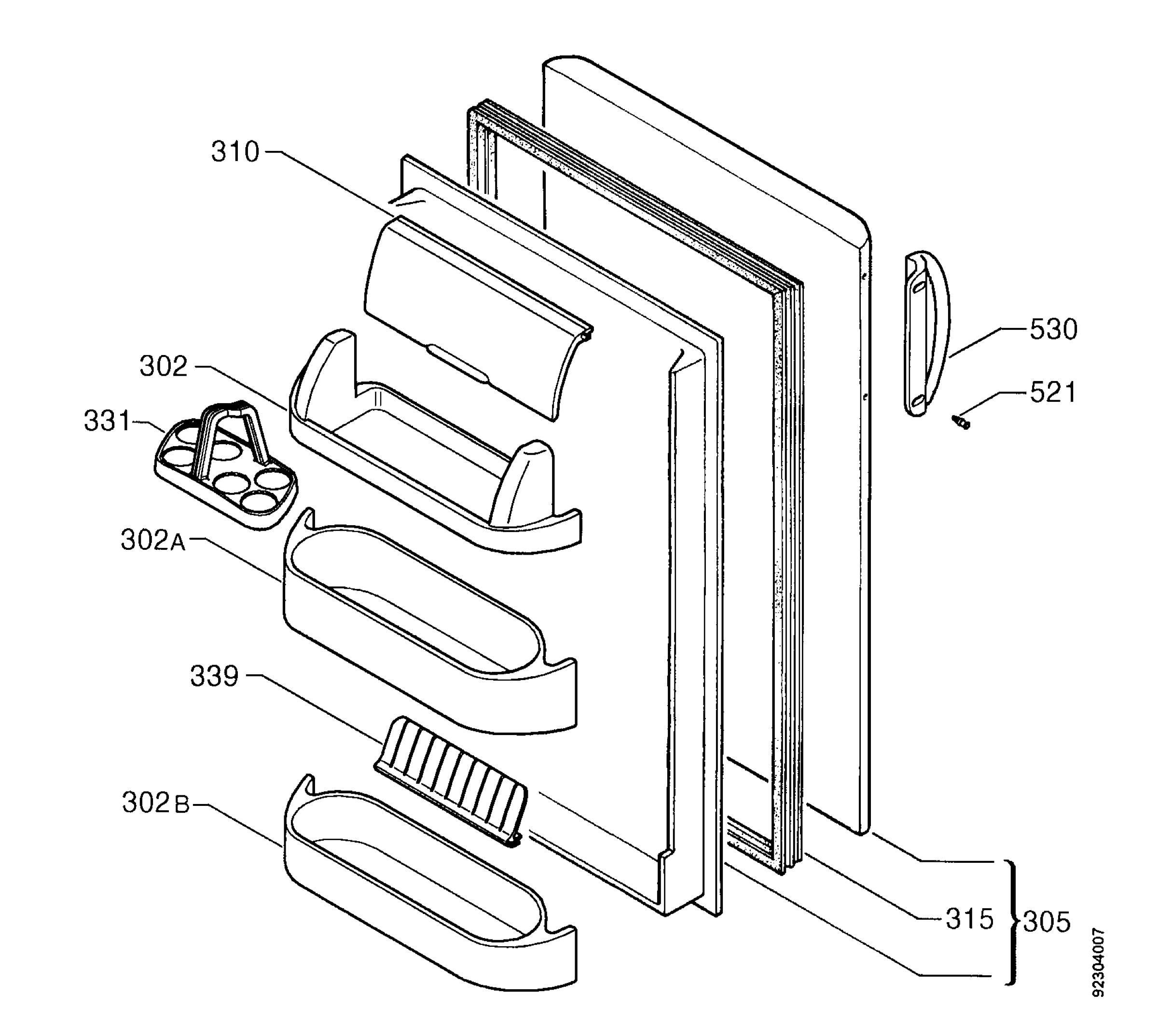 Refrigerator door