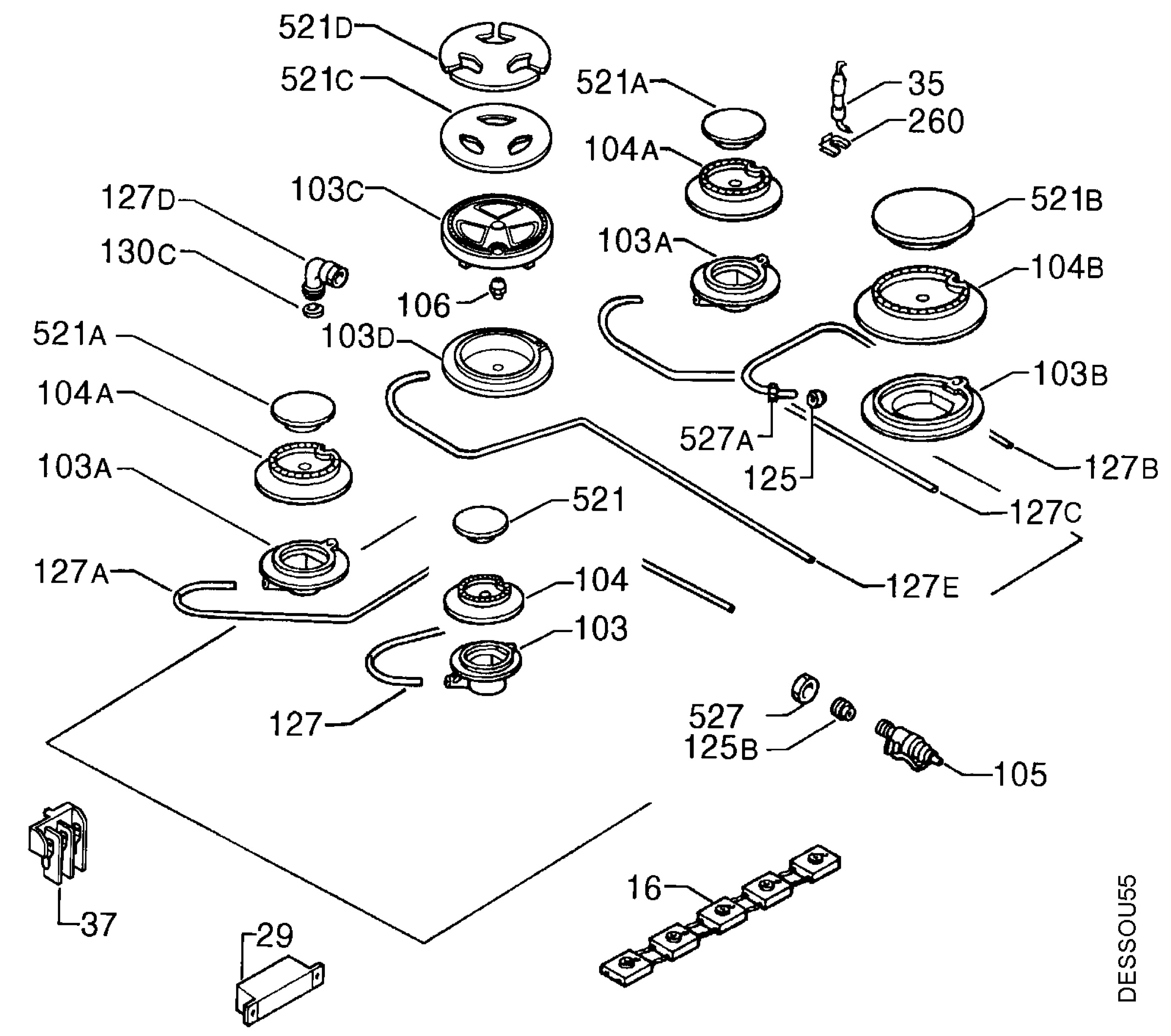 Bottom and functional parts