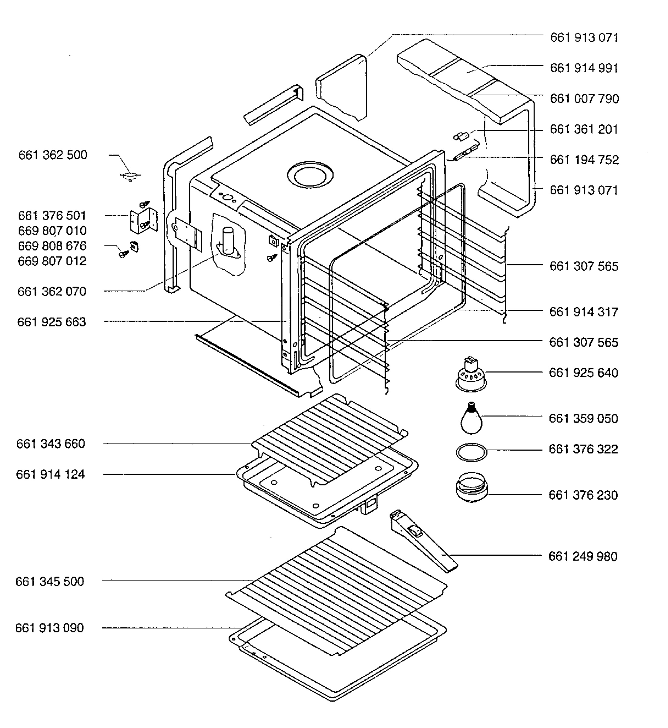 Oven body