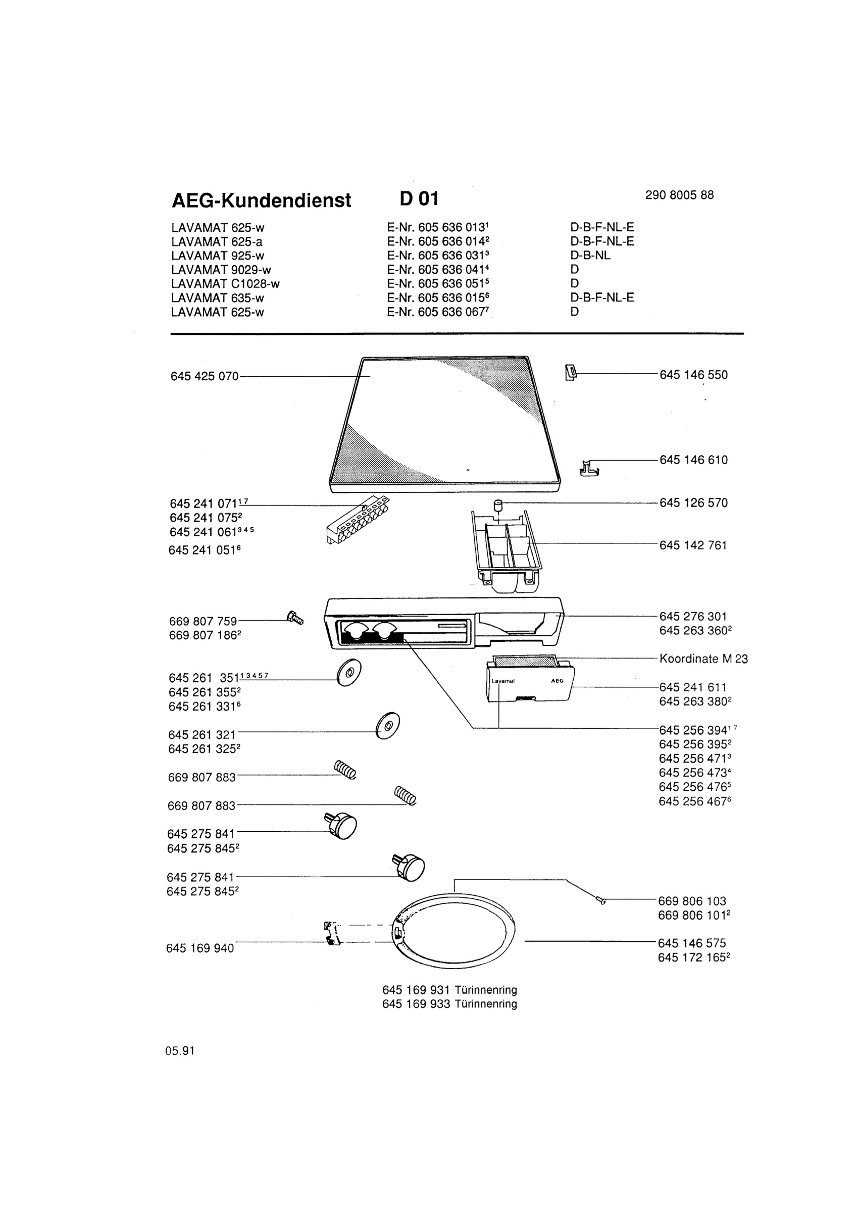 Control panel and lid