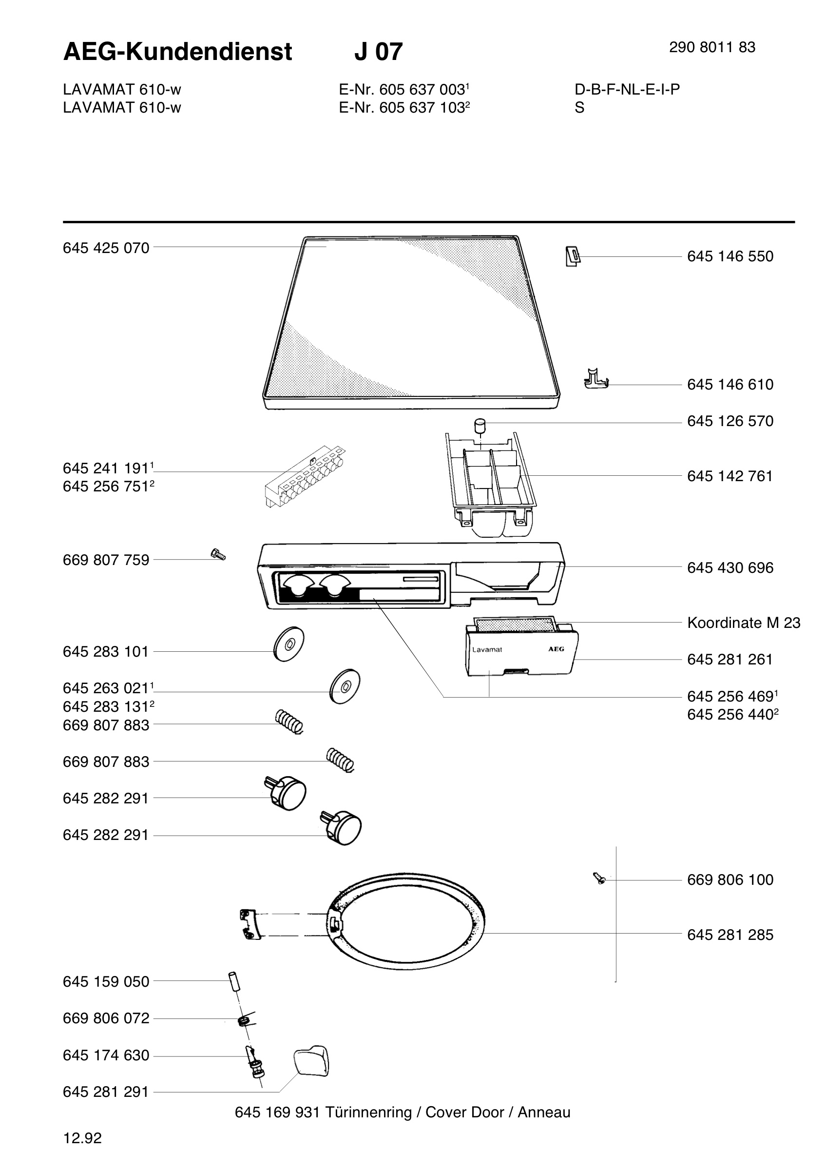 Command panel 037