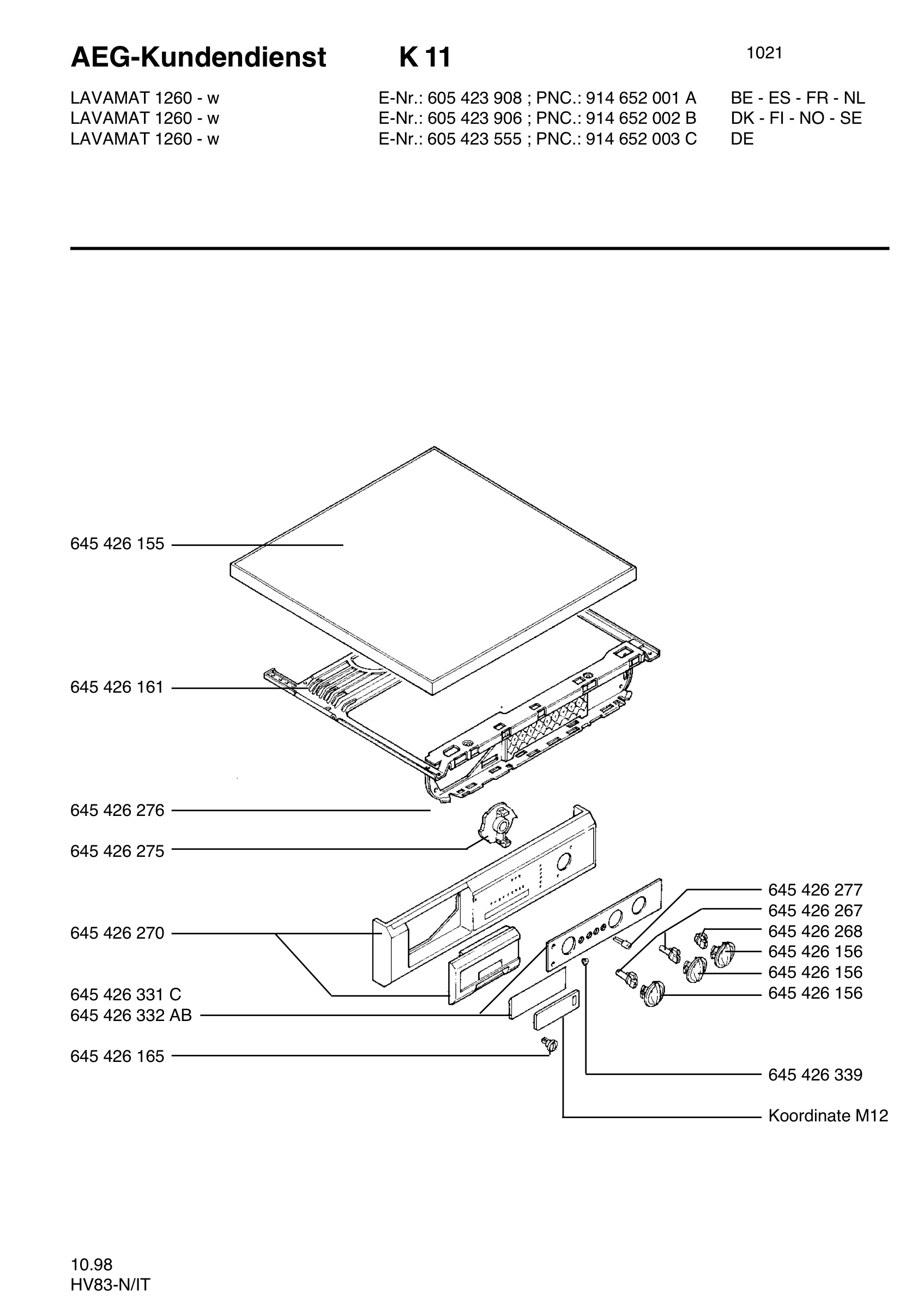 Command panel 037