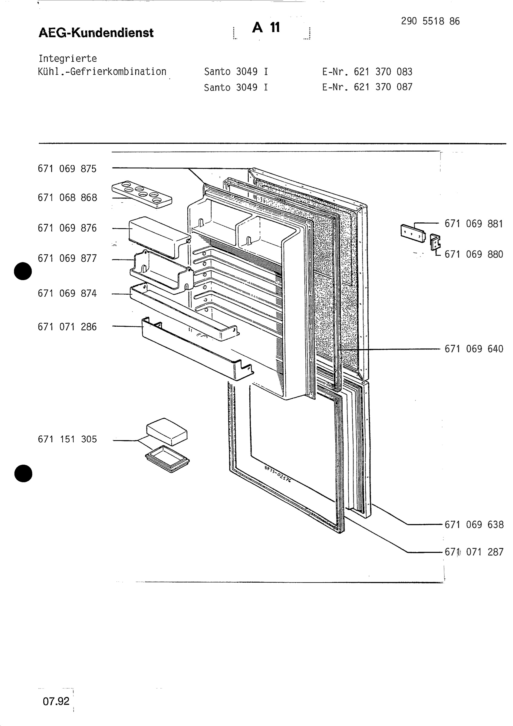 Refrigerator door