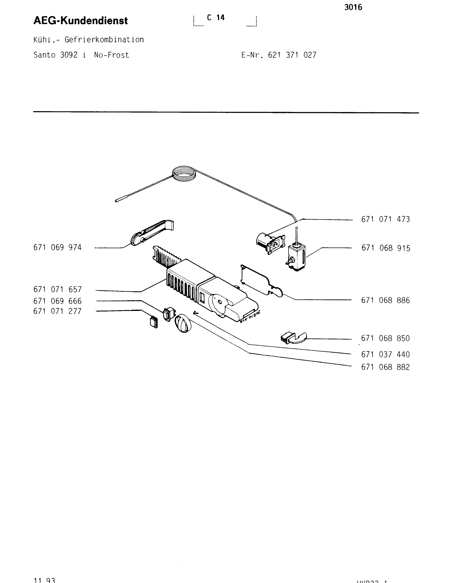 Refrigerator electrical equipment