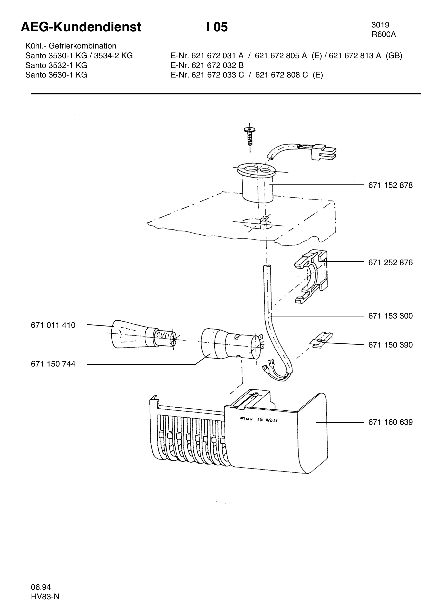 Refrigerator electrical equipment