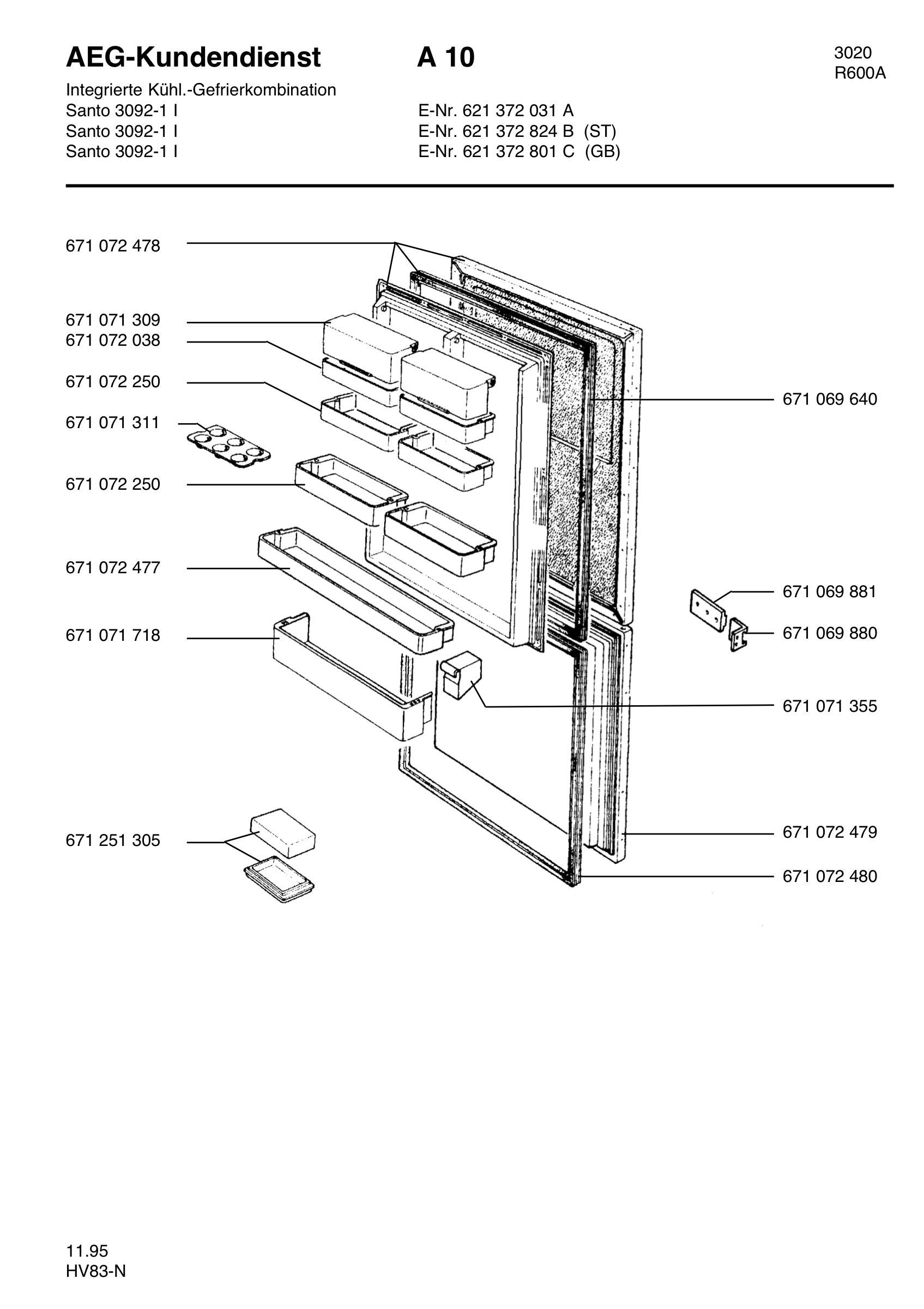 Refrigerator door