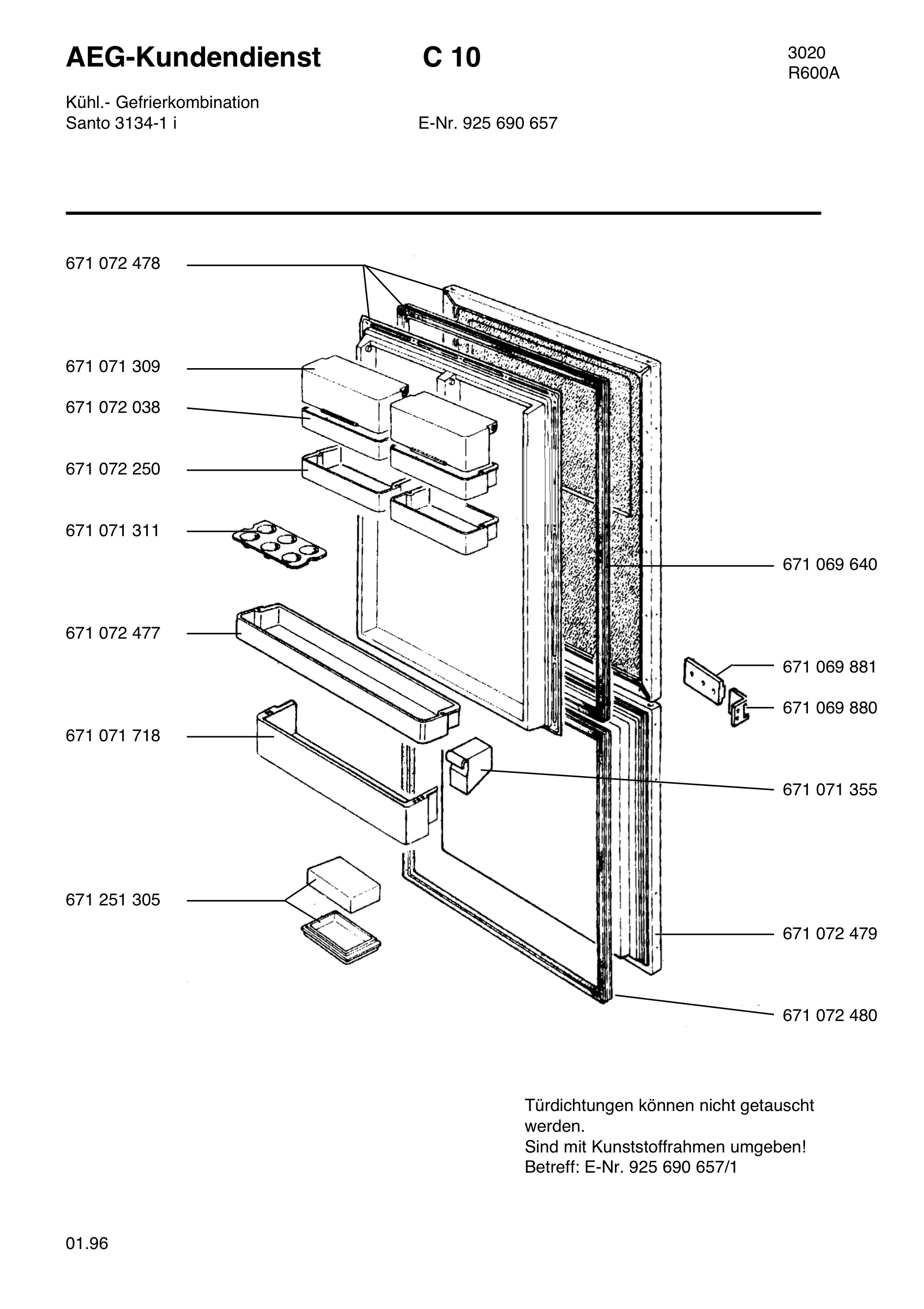 Refrigerator door
