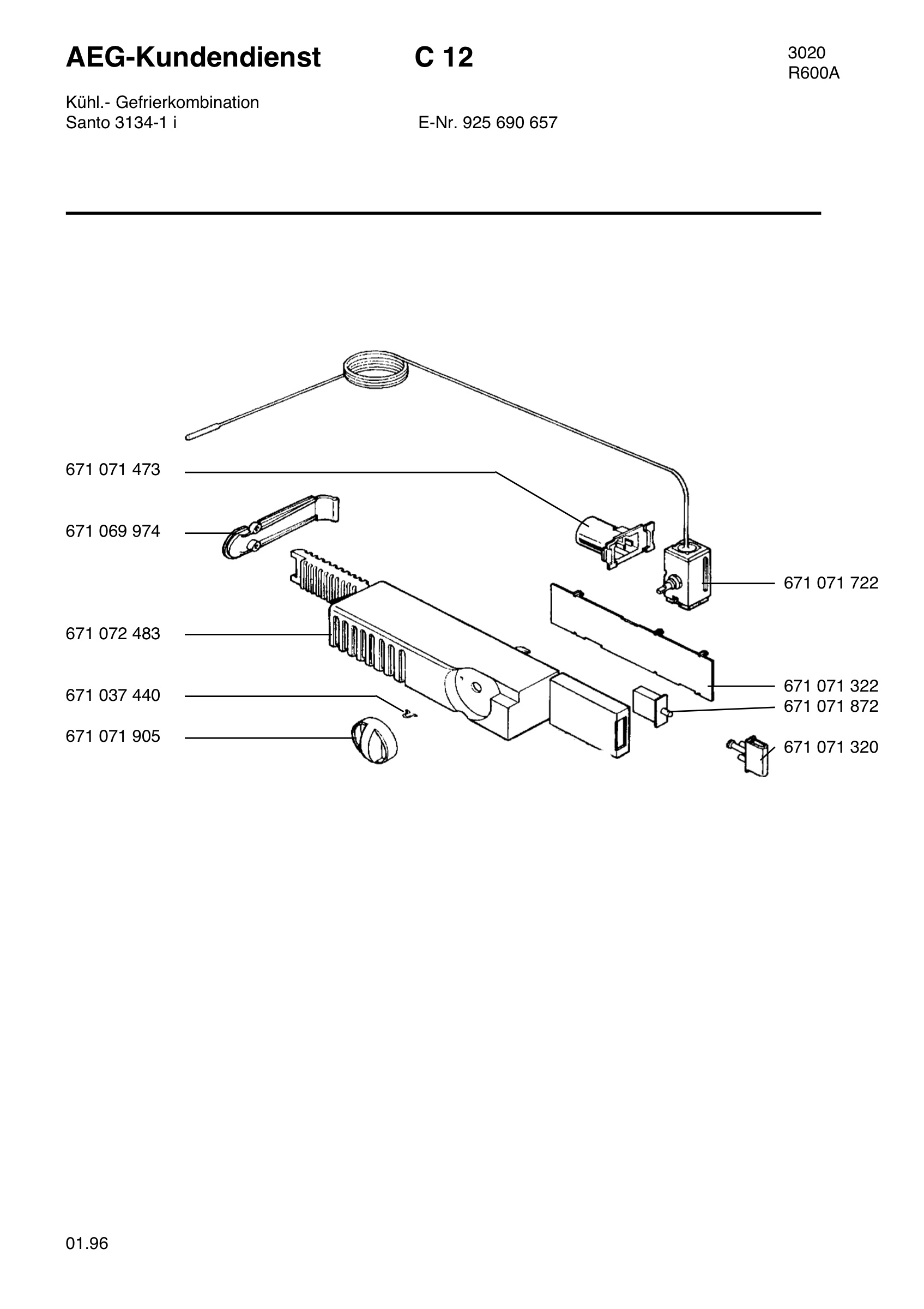 Refrigerator electrical equipment