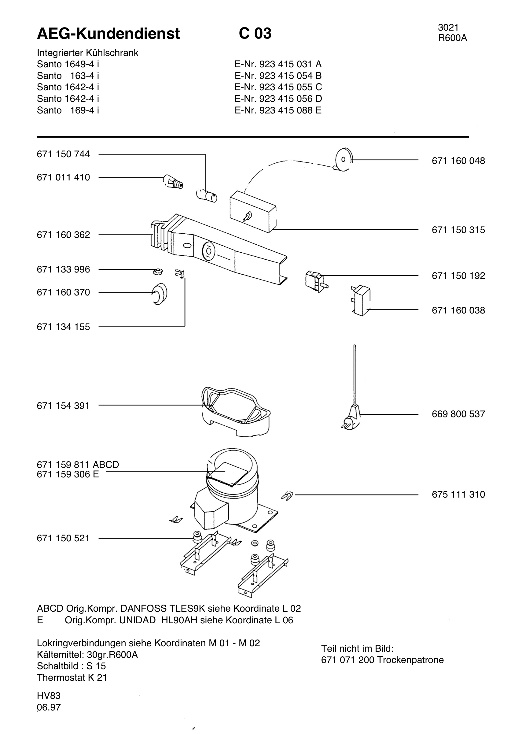 Refrigerator electrical equipment