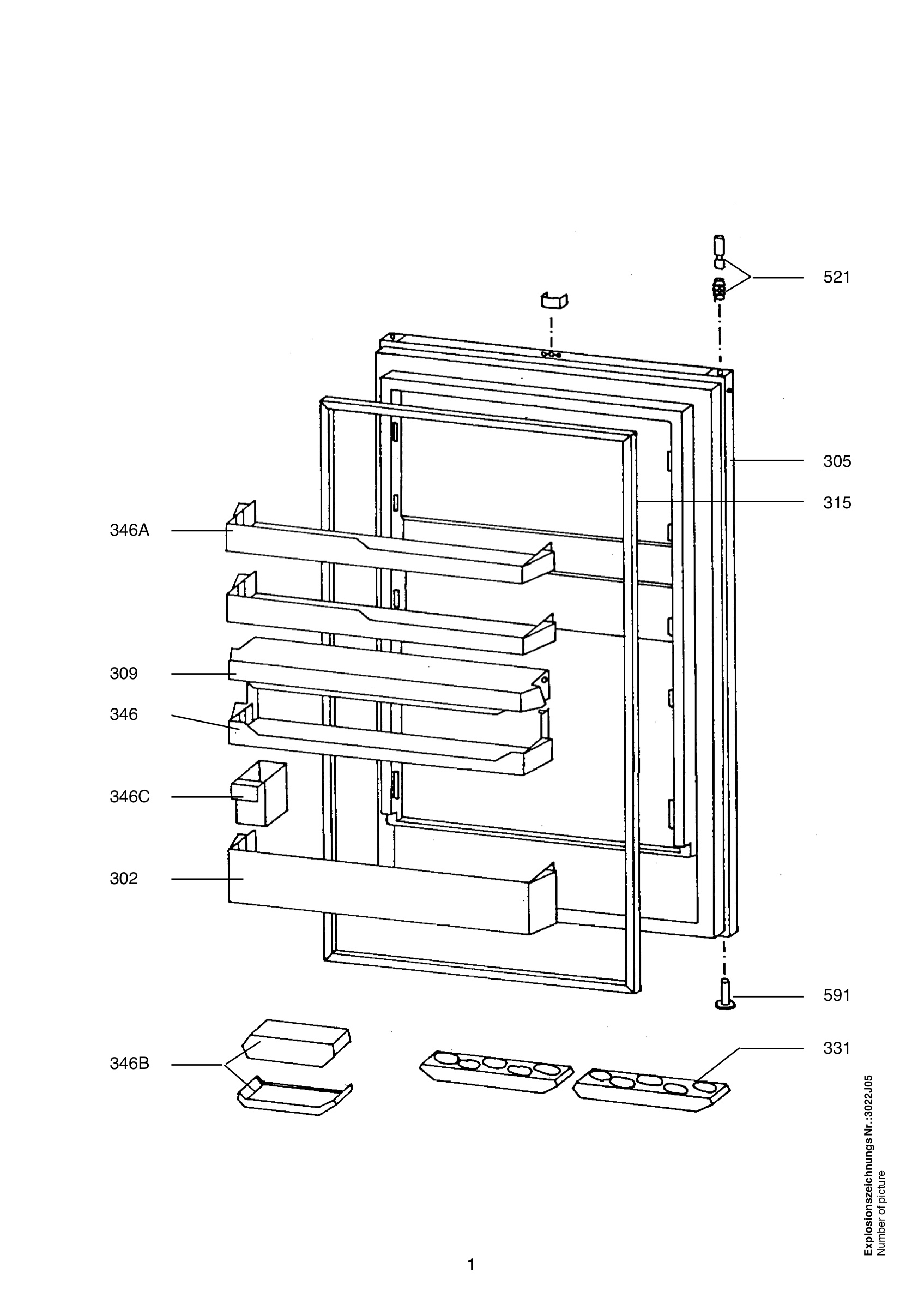 Refrigerator door