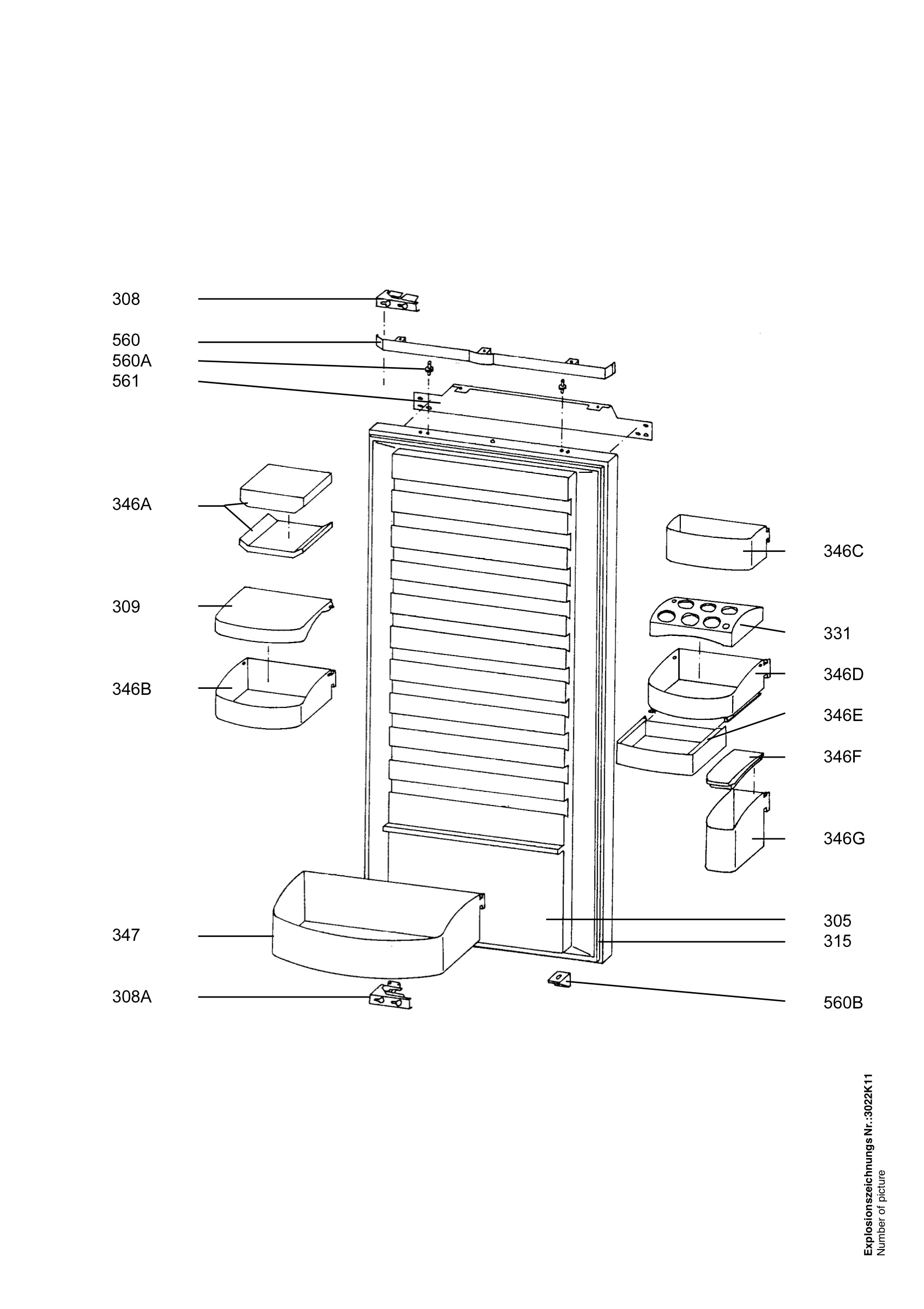 Refrigerator door