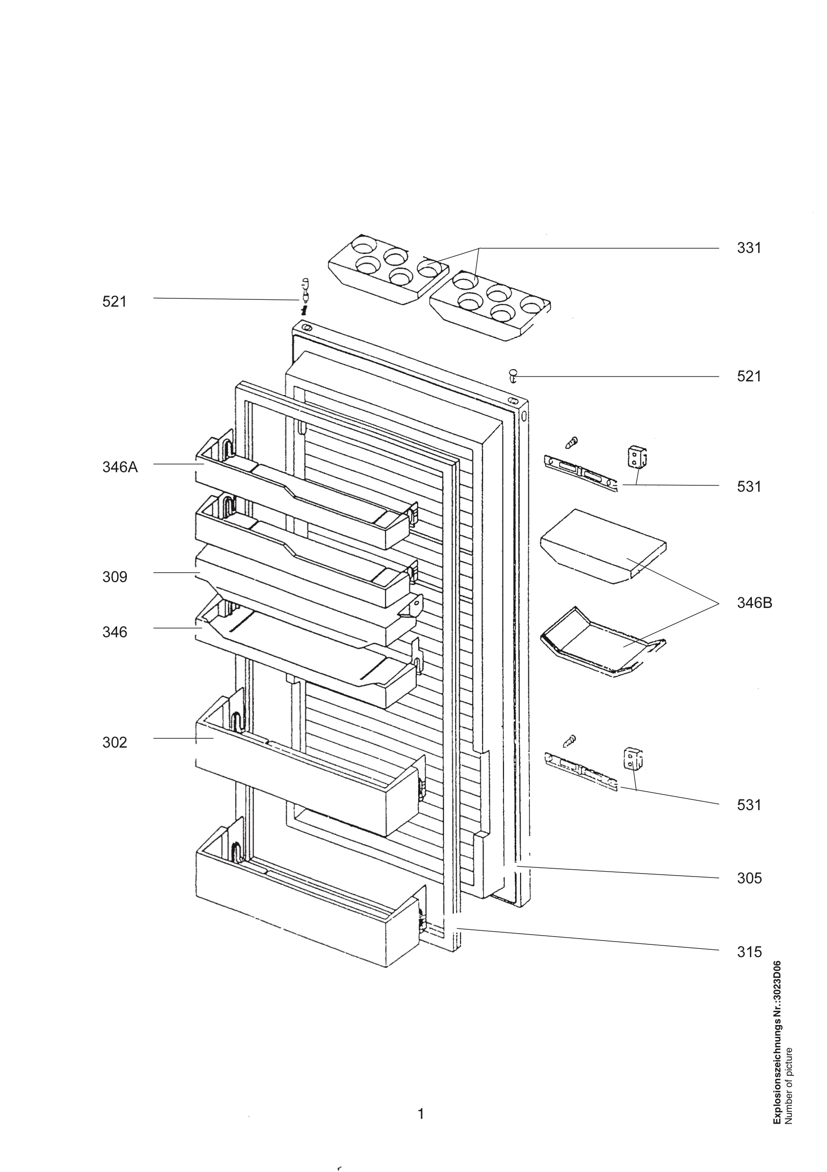 Refrigerator door