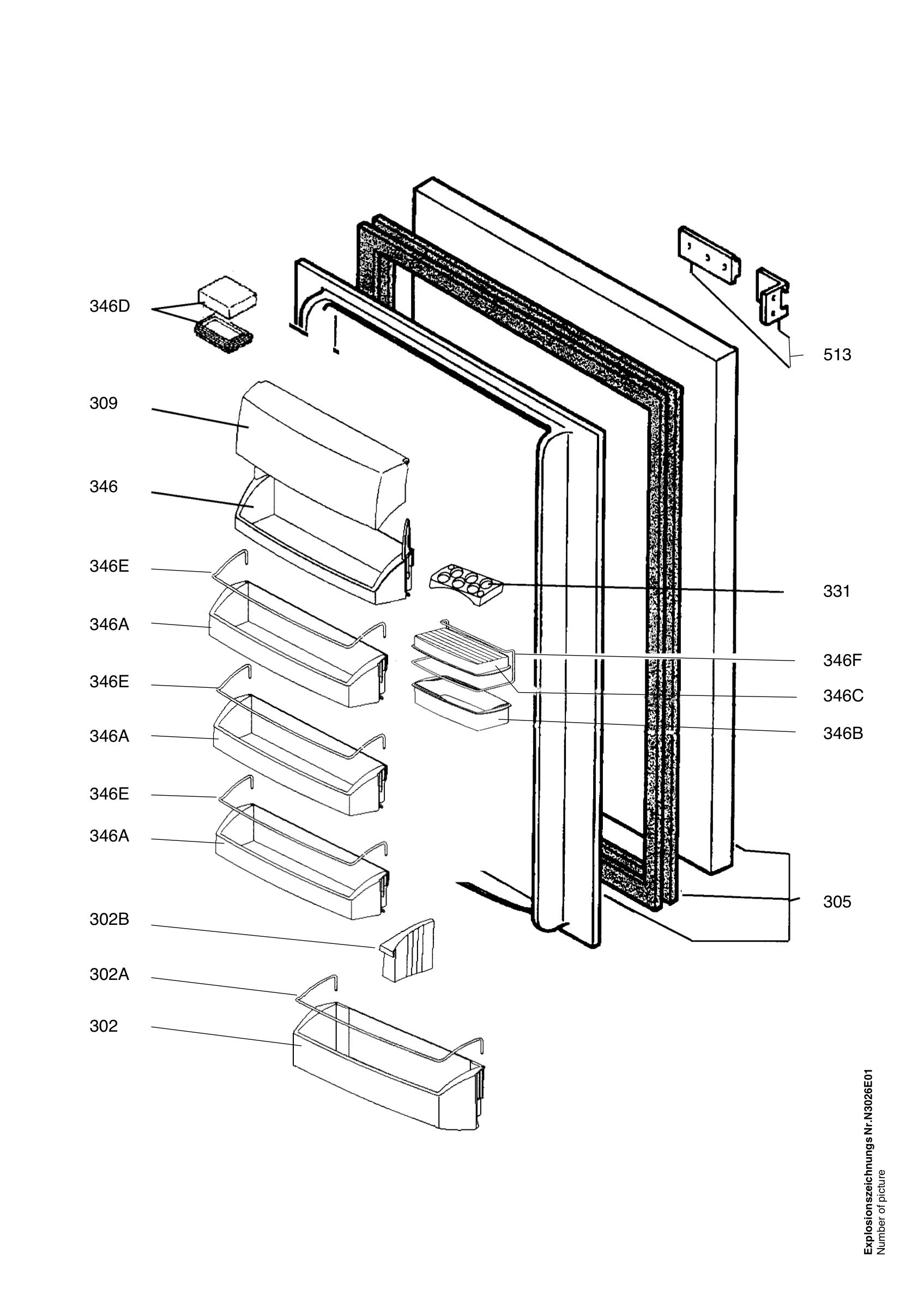 Refrigerator door