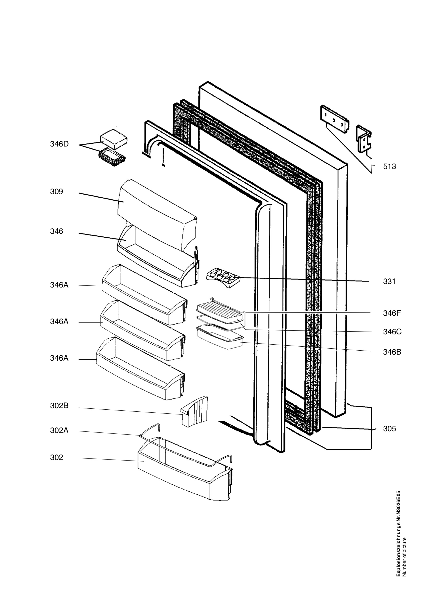 Refrigerator door