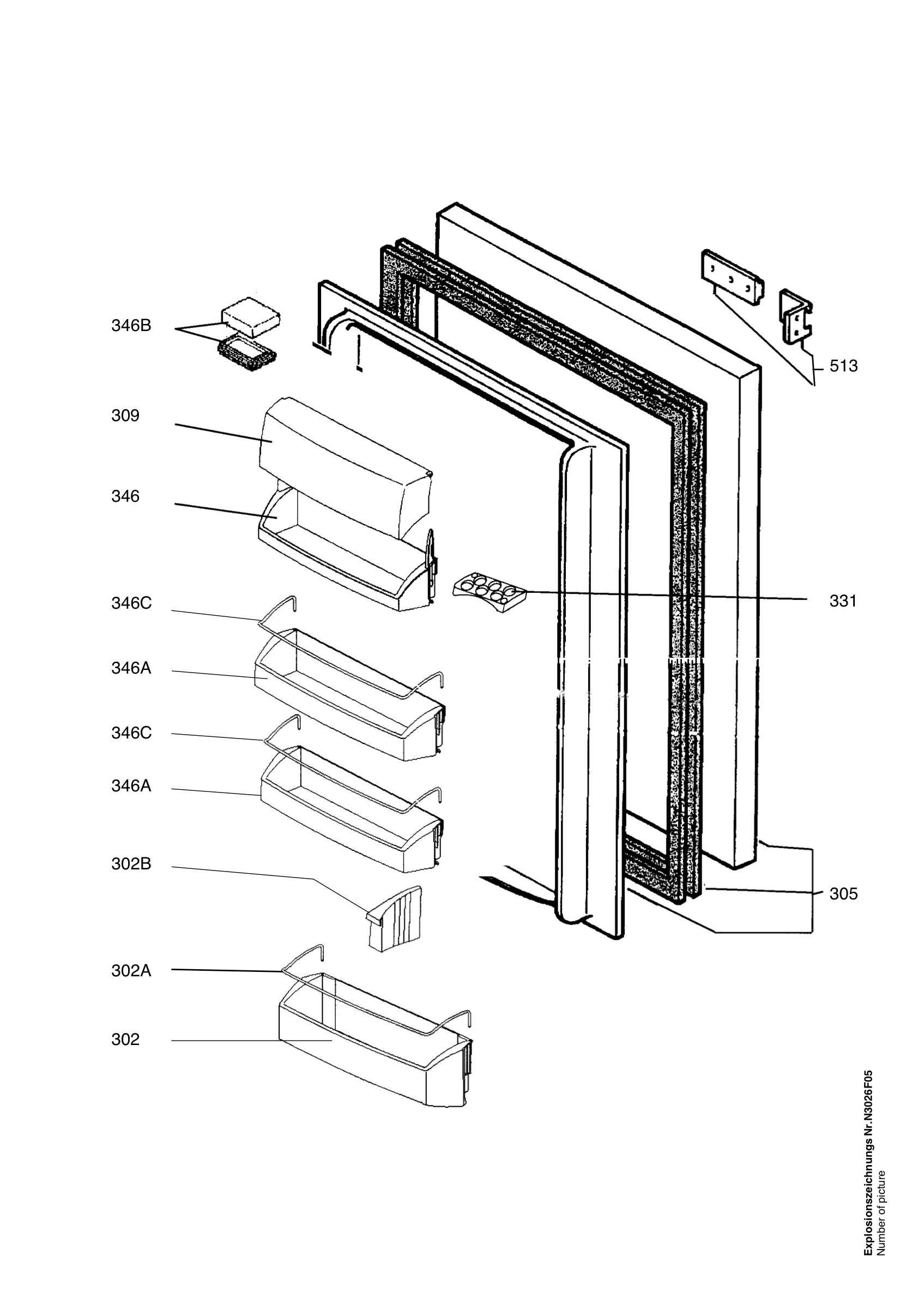 Refrigerator door