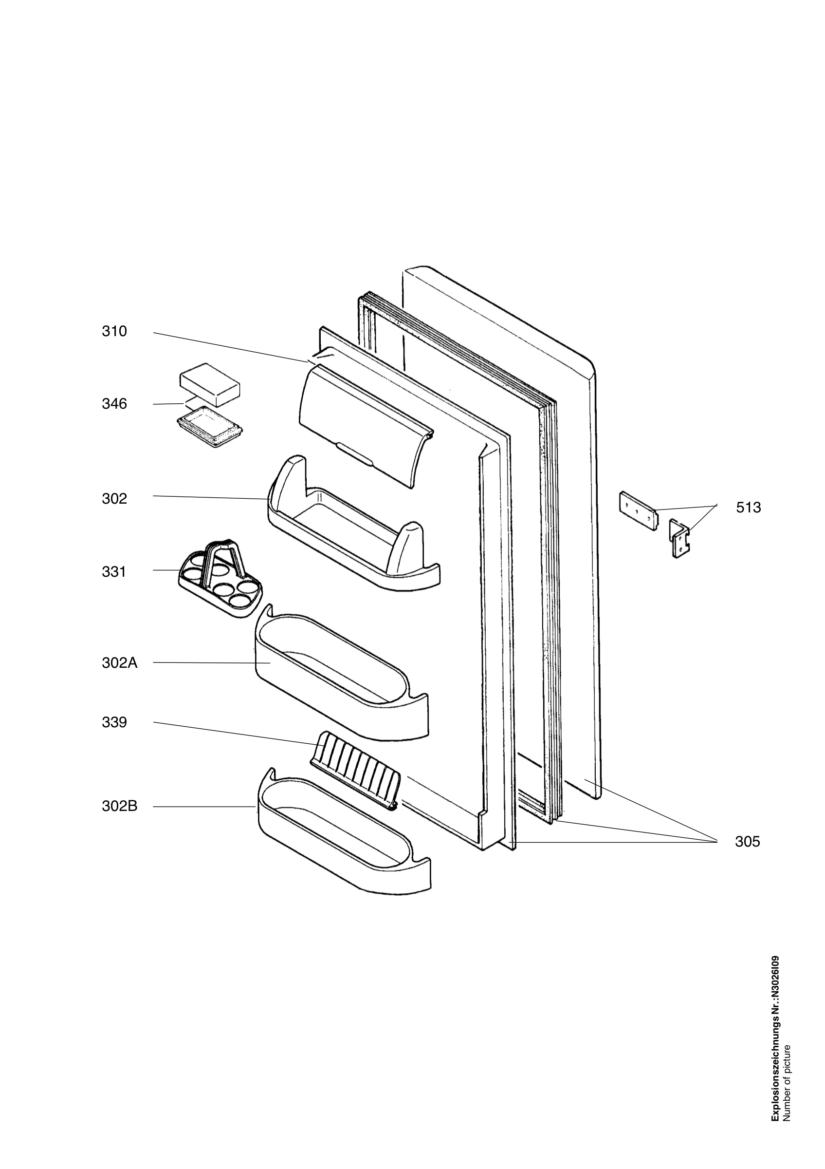 Refrigerator door