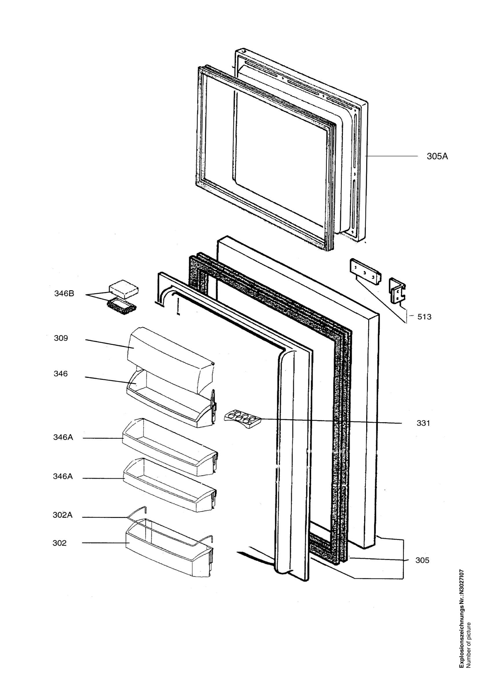 Refrigerator door