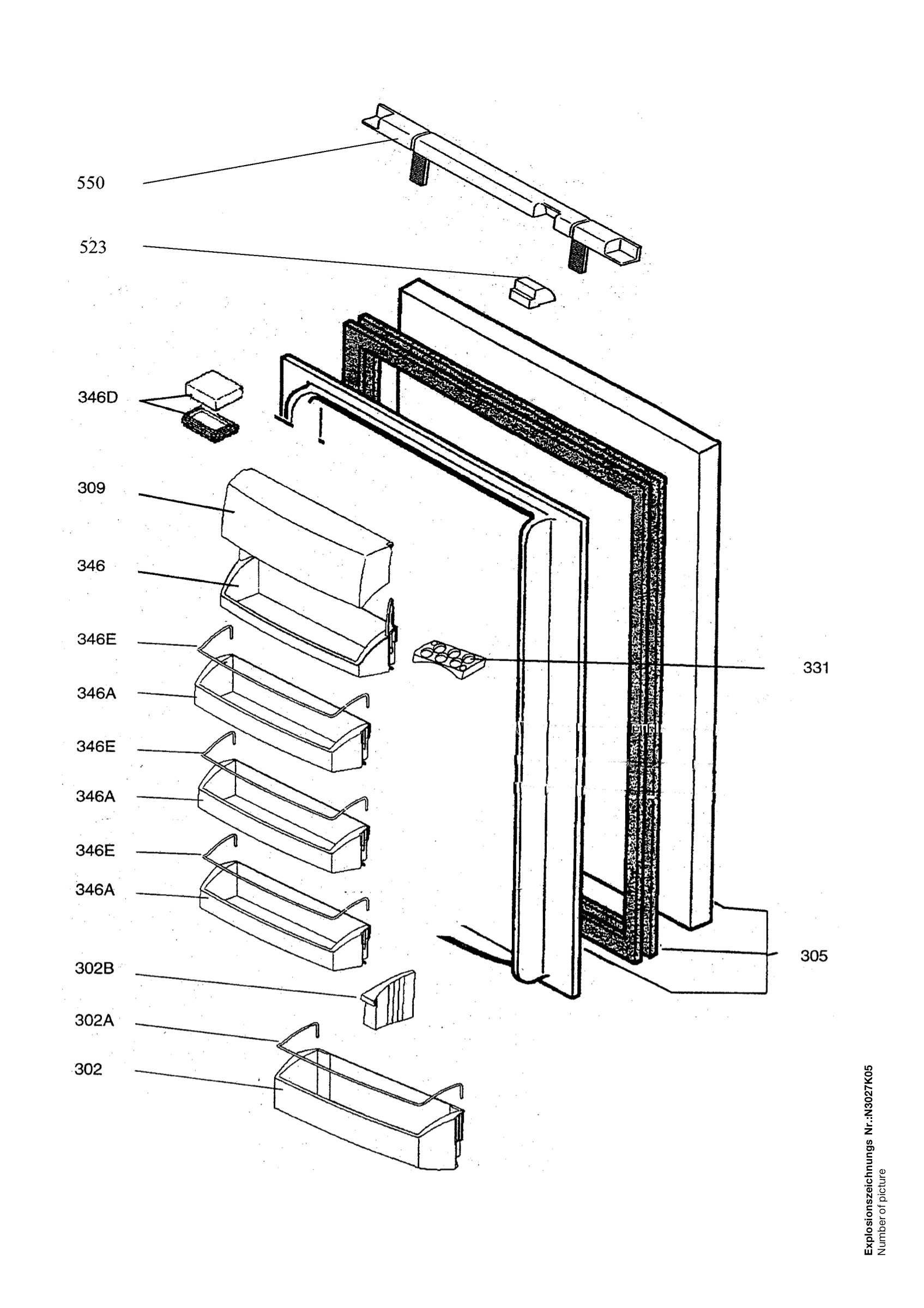 Refrigerator door