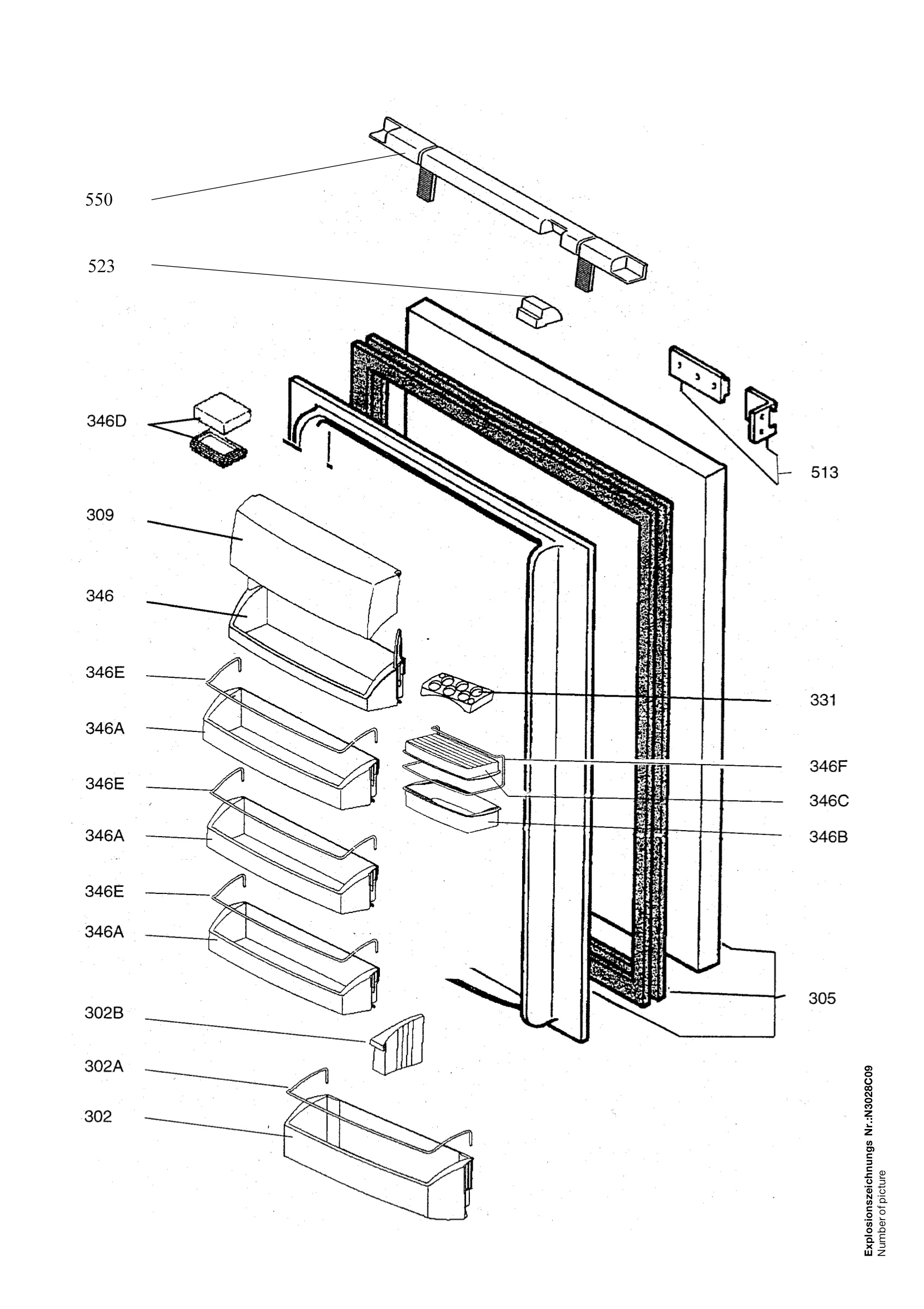 Refrigerator door