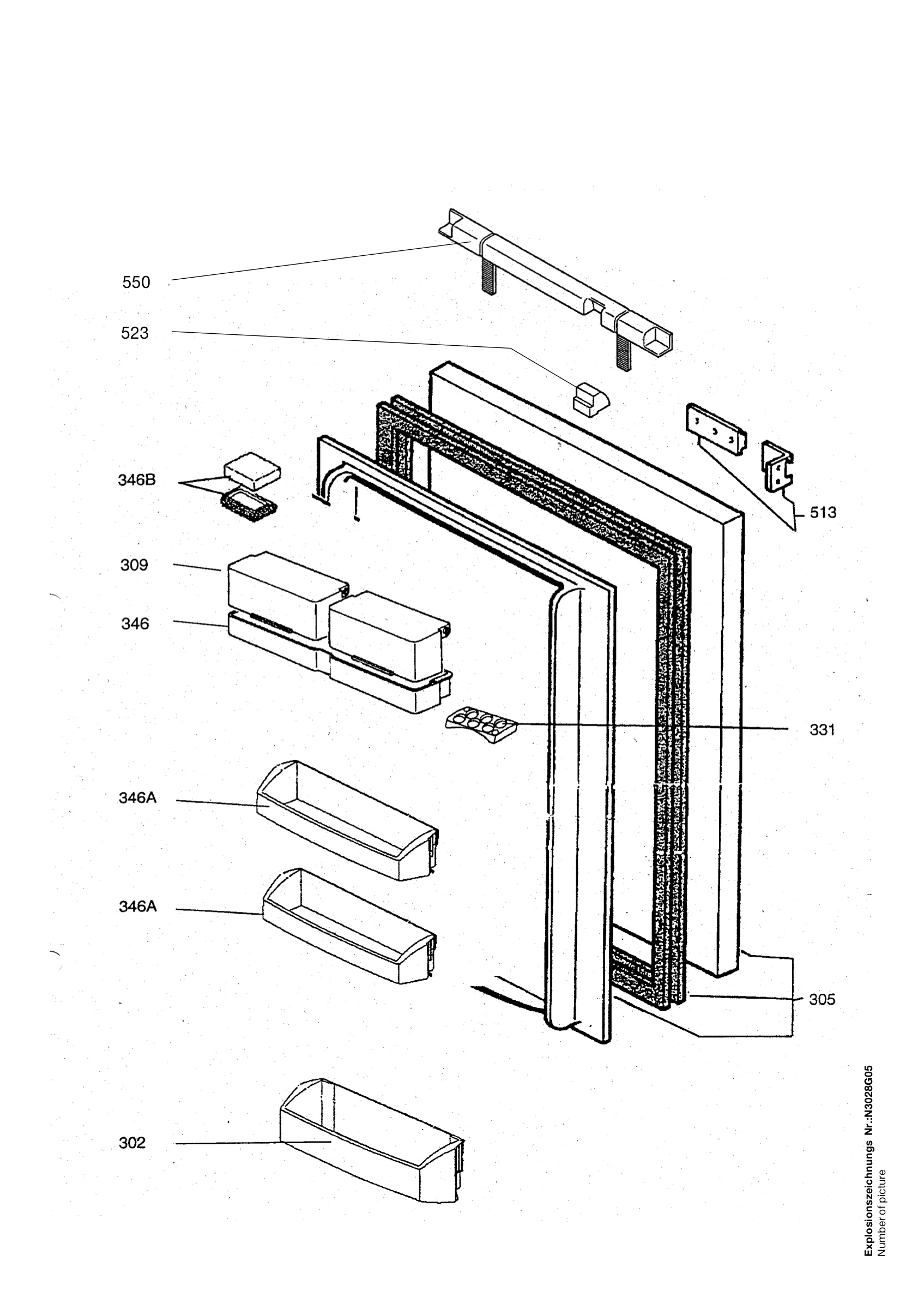 Refrigerator door