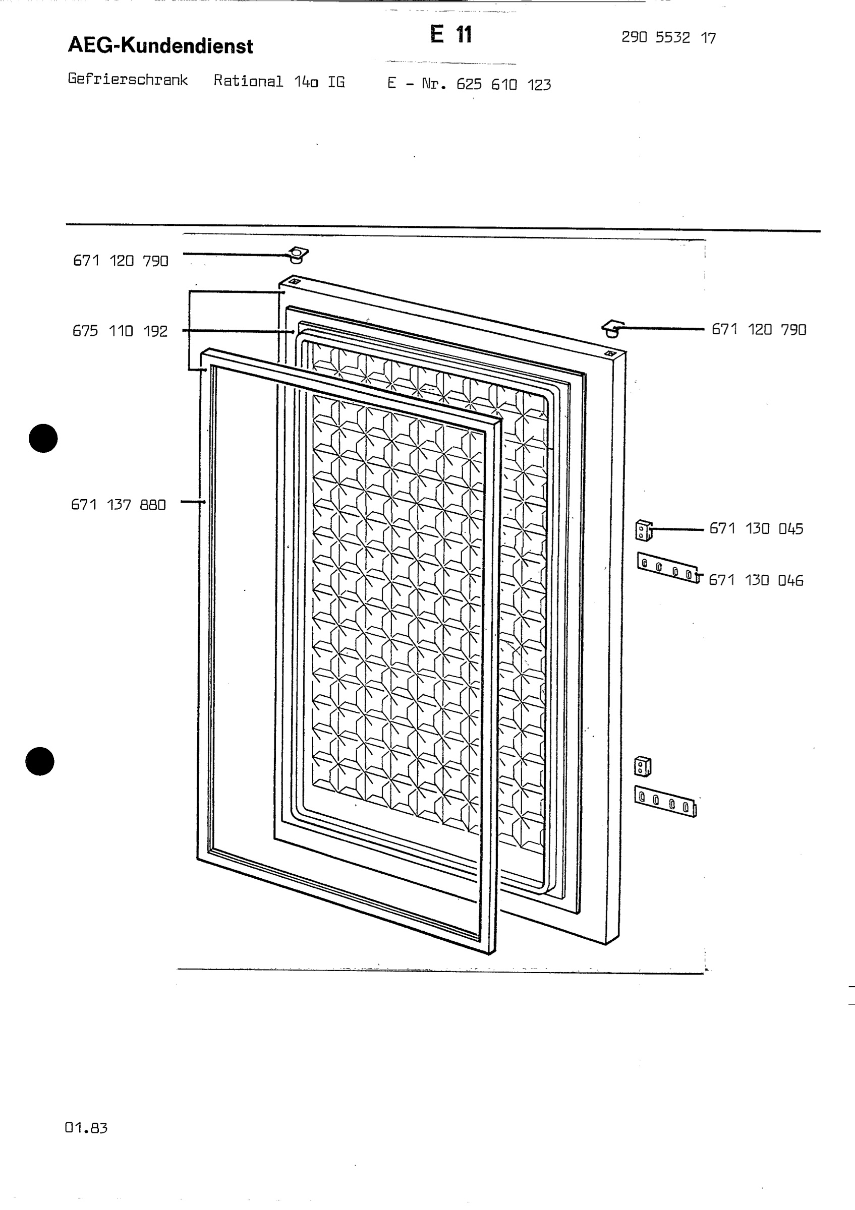 Freezer door