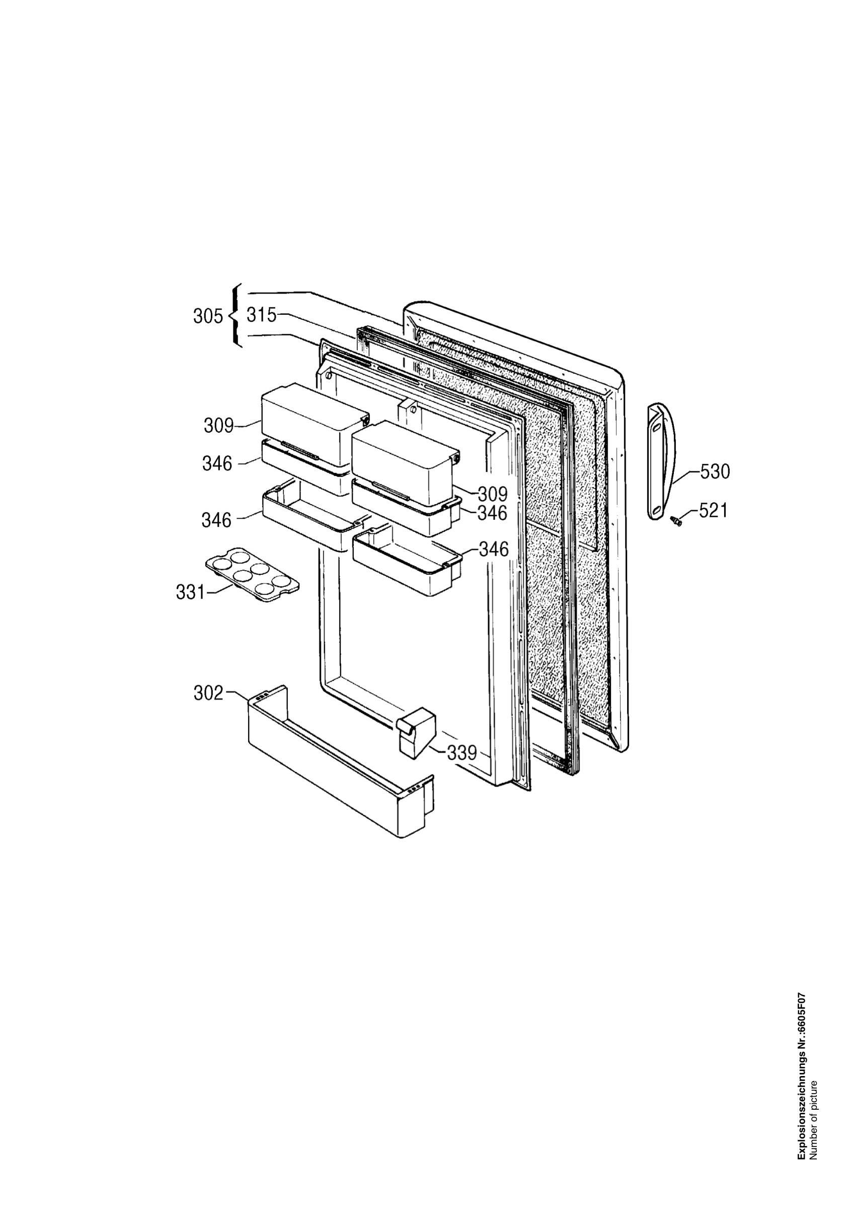 Refrigerator door