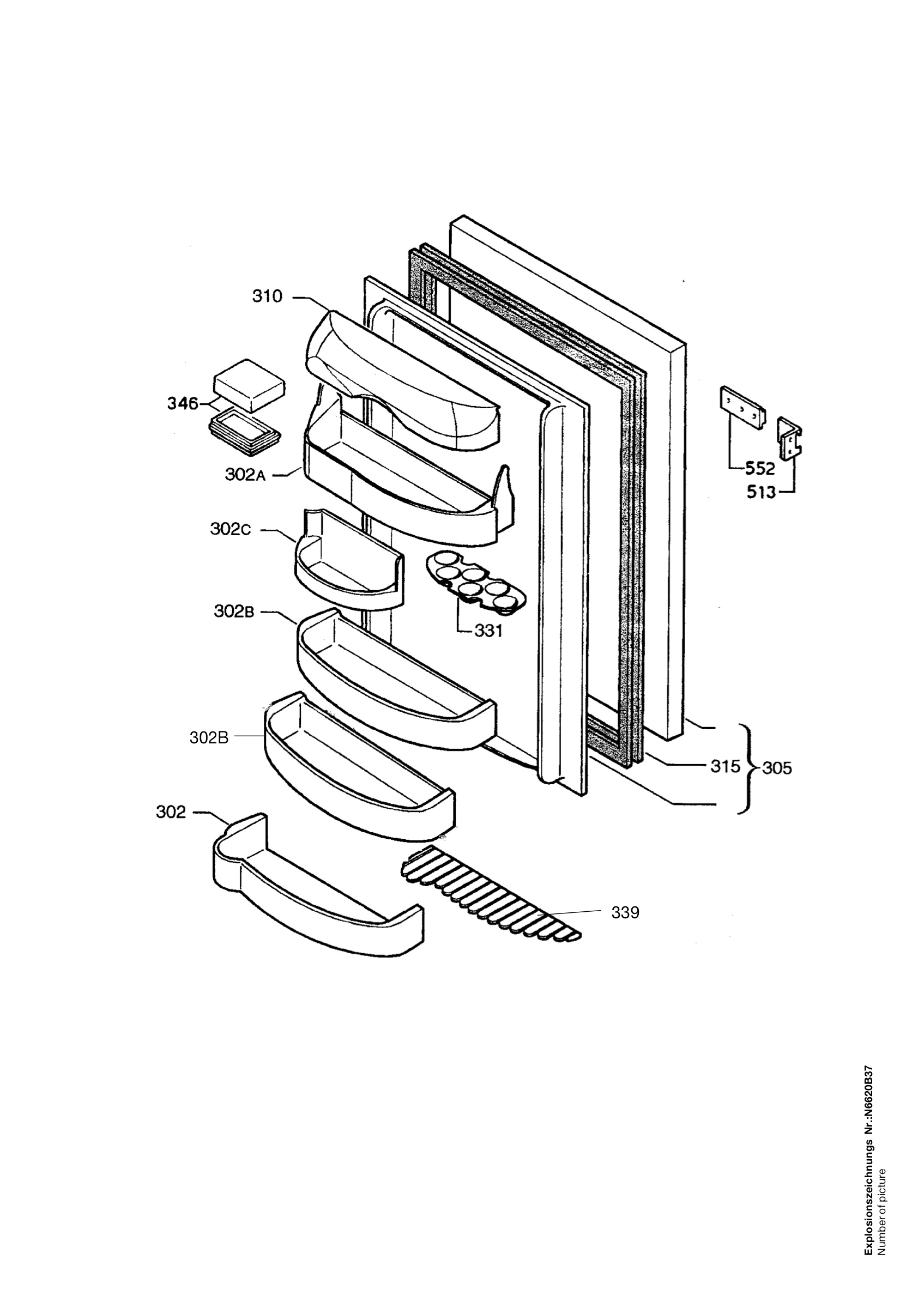 Refrigerator door