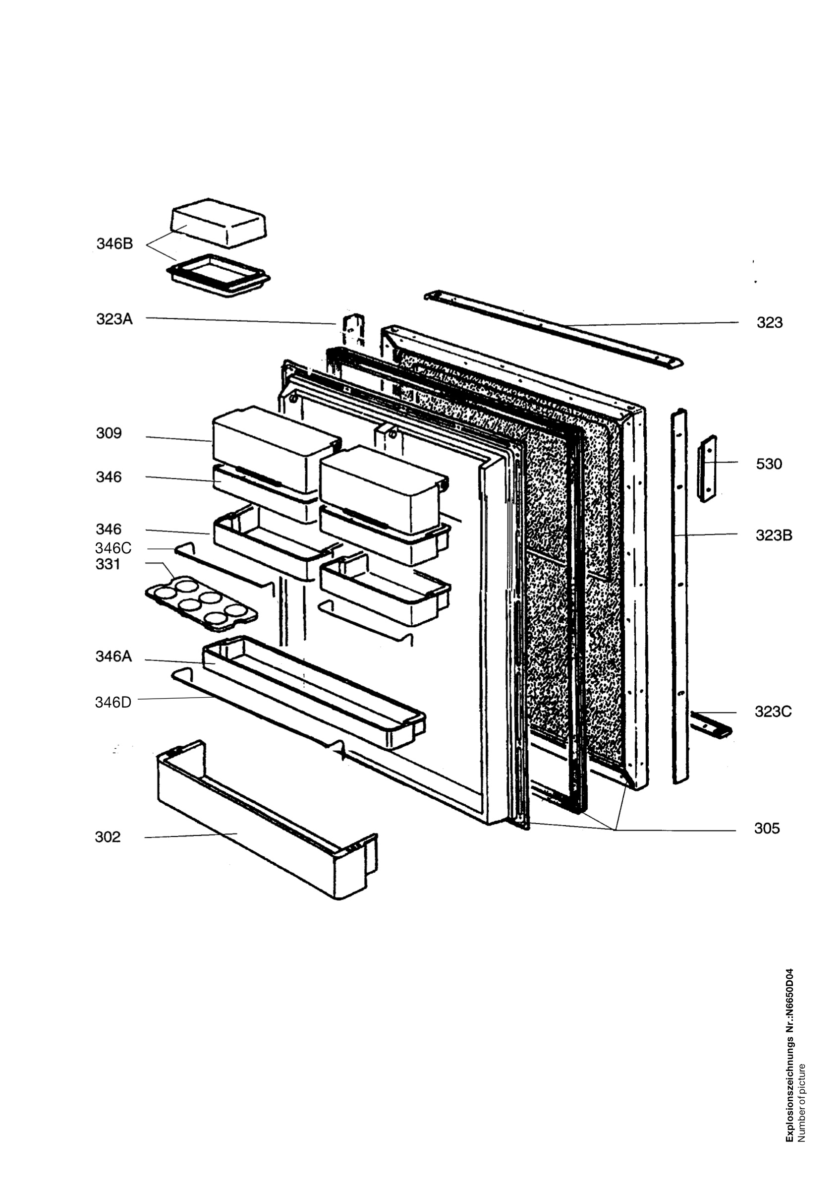 Refrigerator door