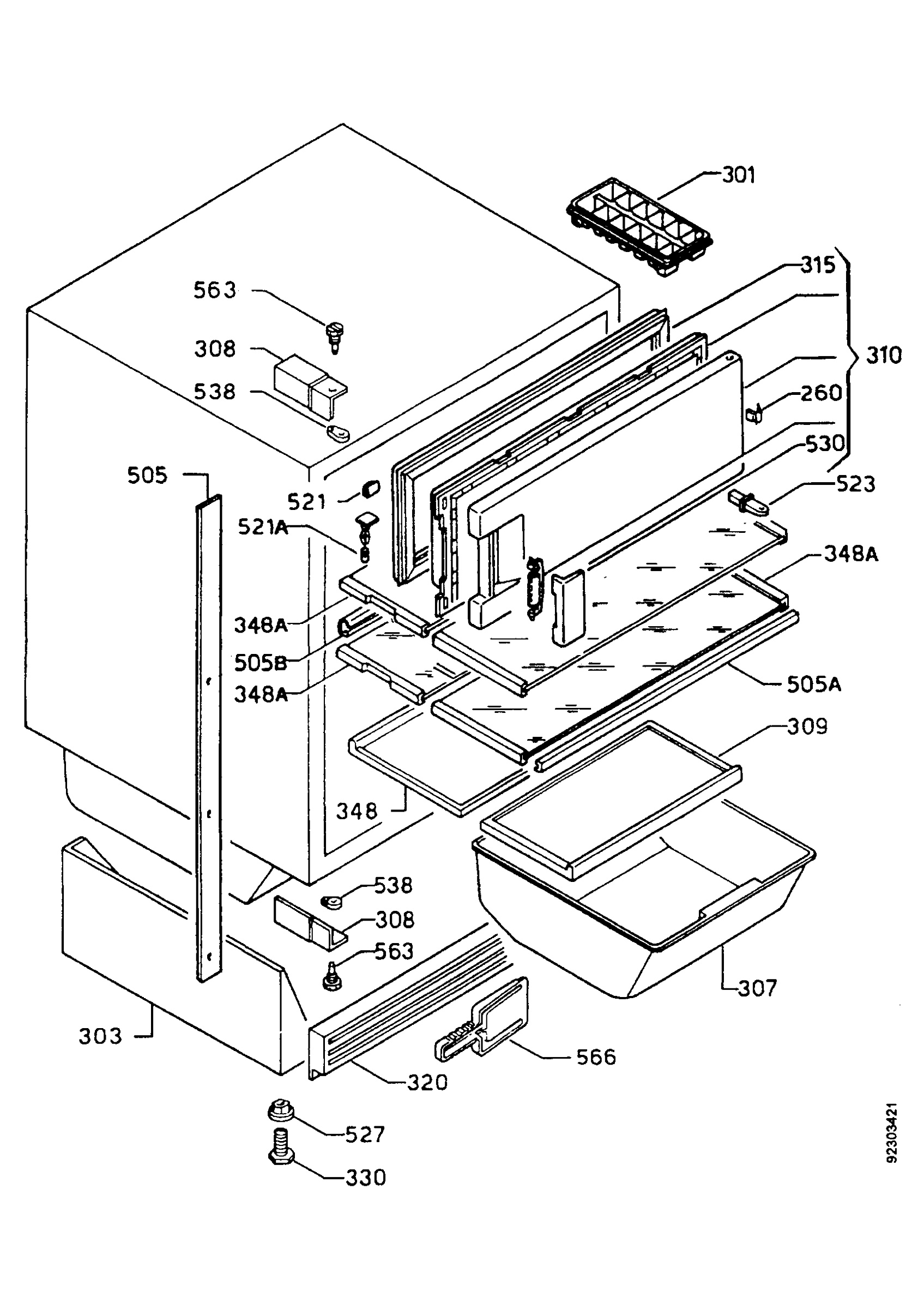 Refrigerator housing