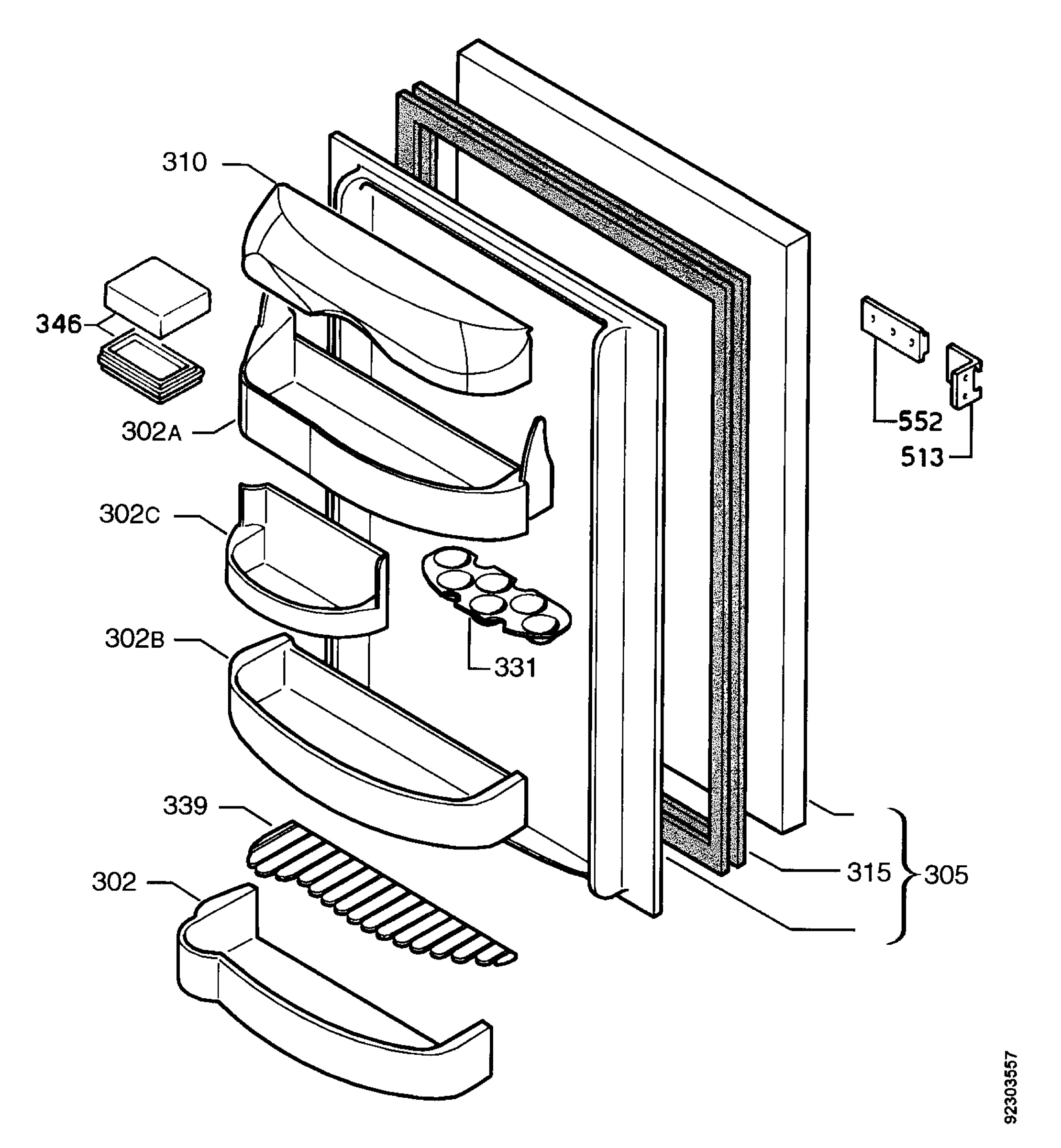 Refrigerator door