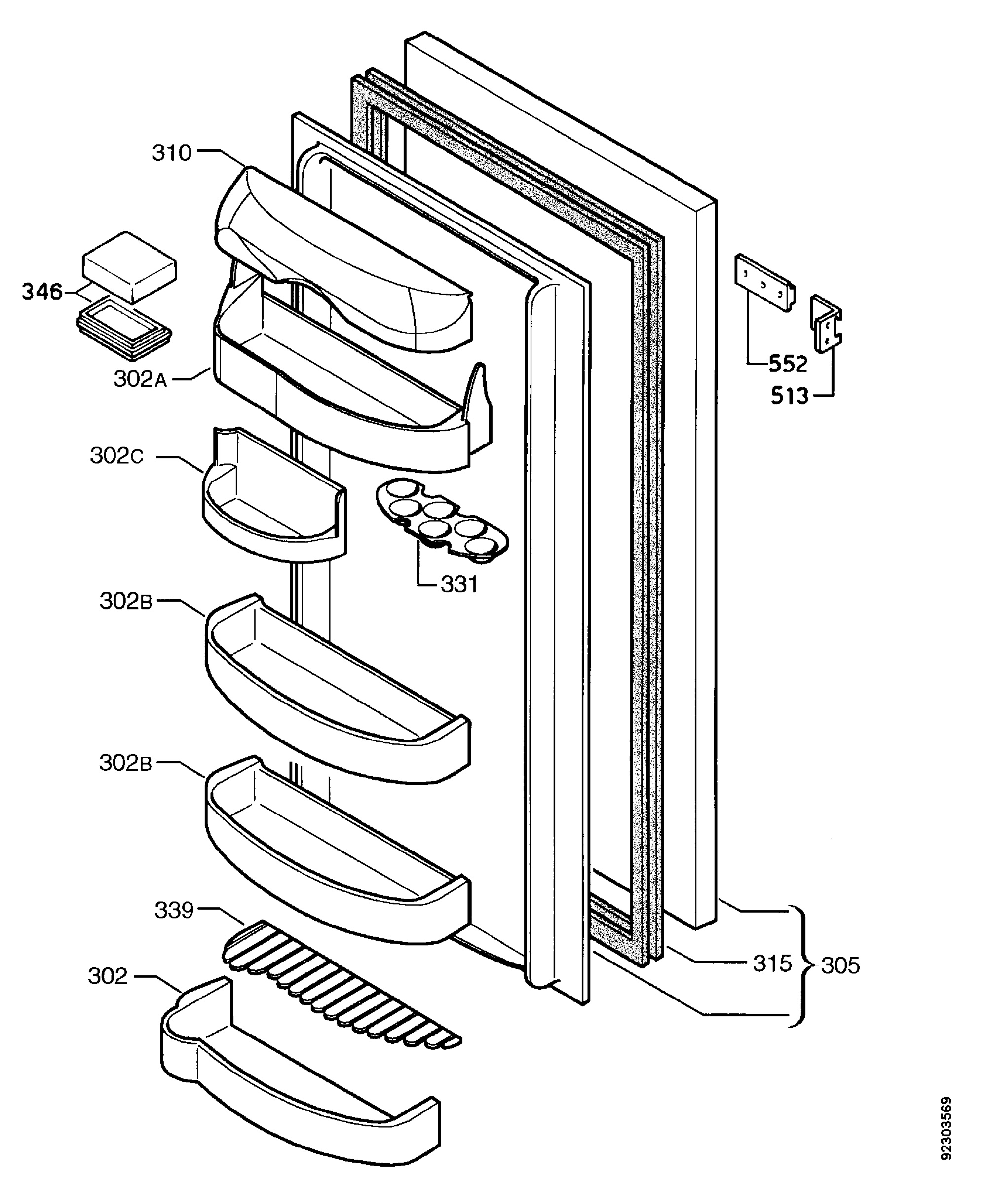 Refrigerator door