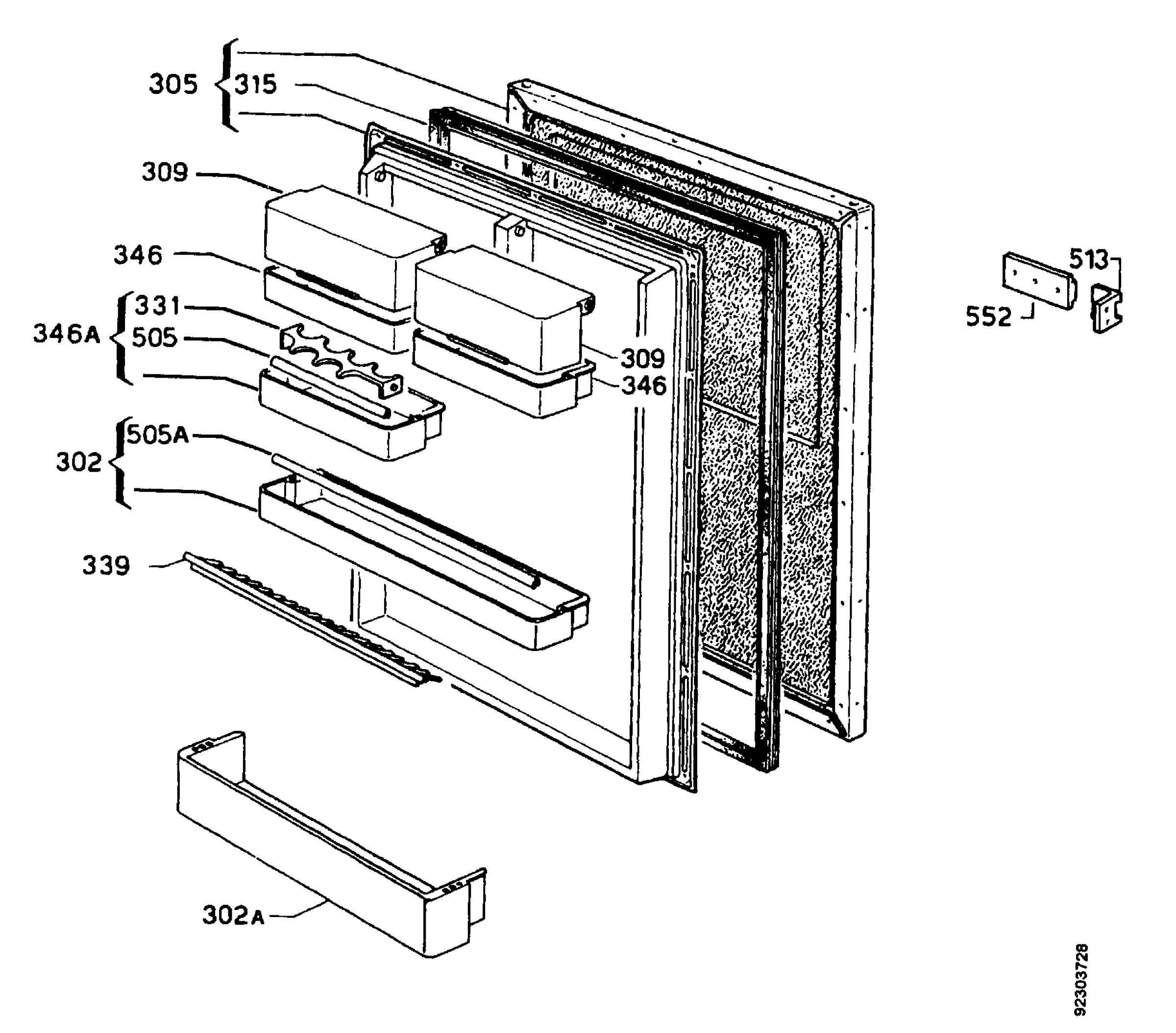 Refrigerator door