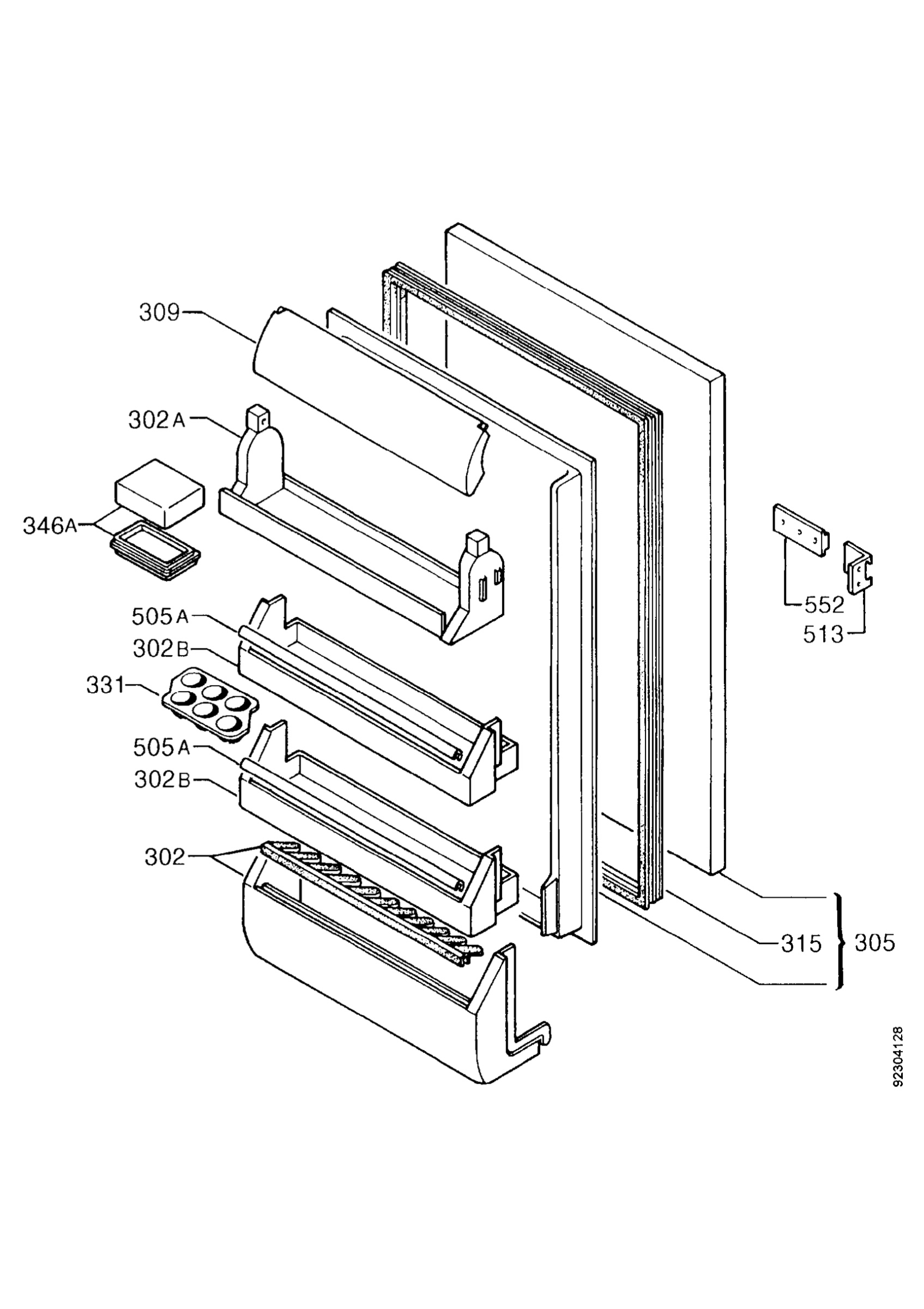 Refrigerator door