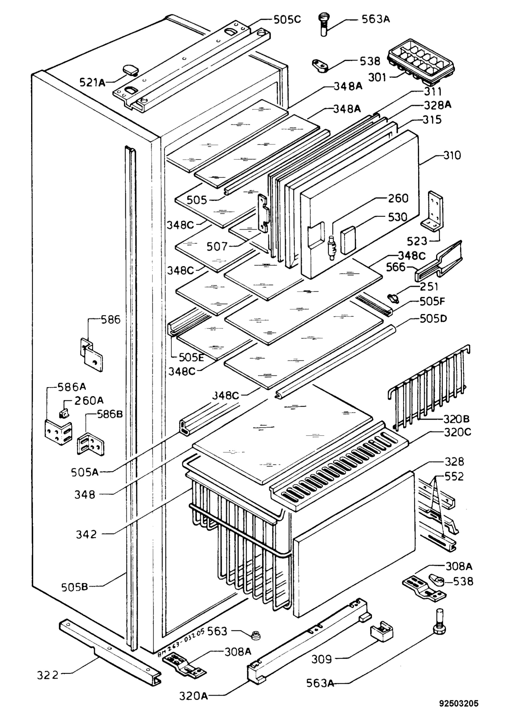 Refrigerator housing