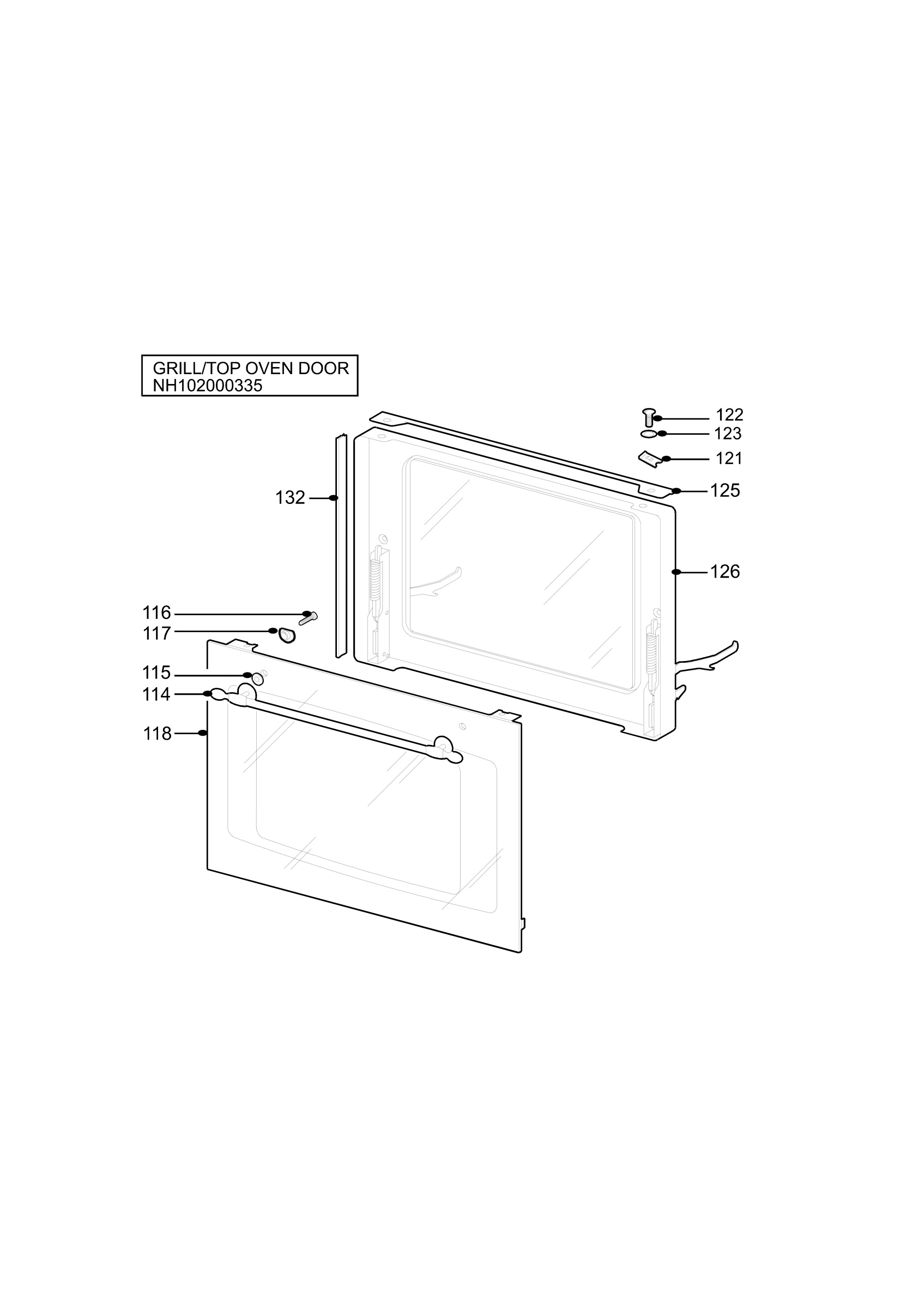 H10 Grill door assy