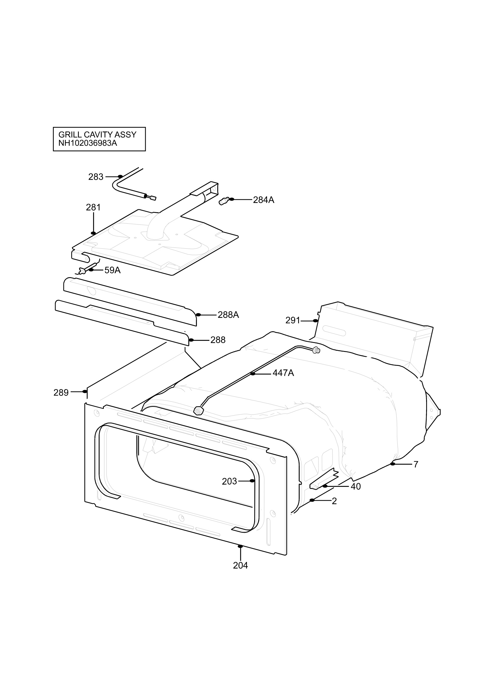 H10 Grill cavity assy