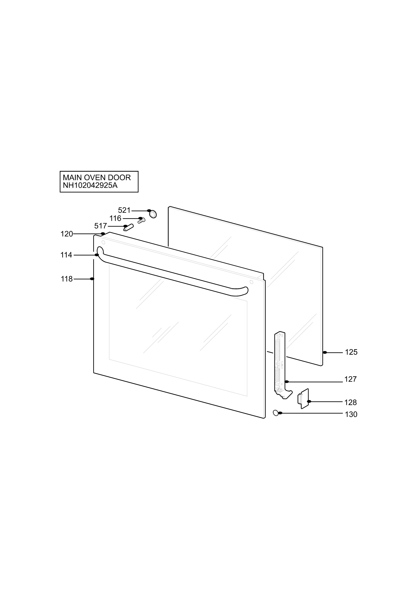 H10 Main Oven Door (large)