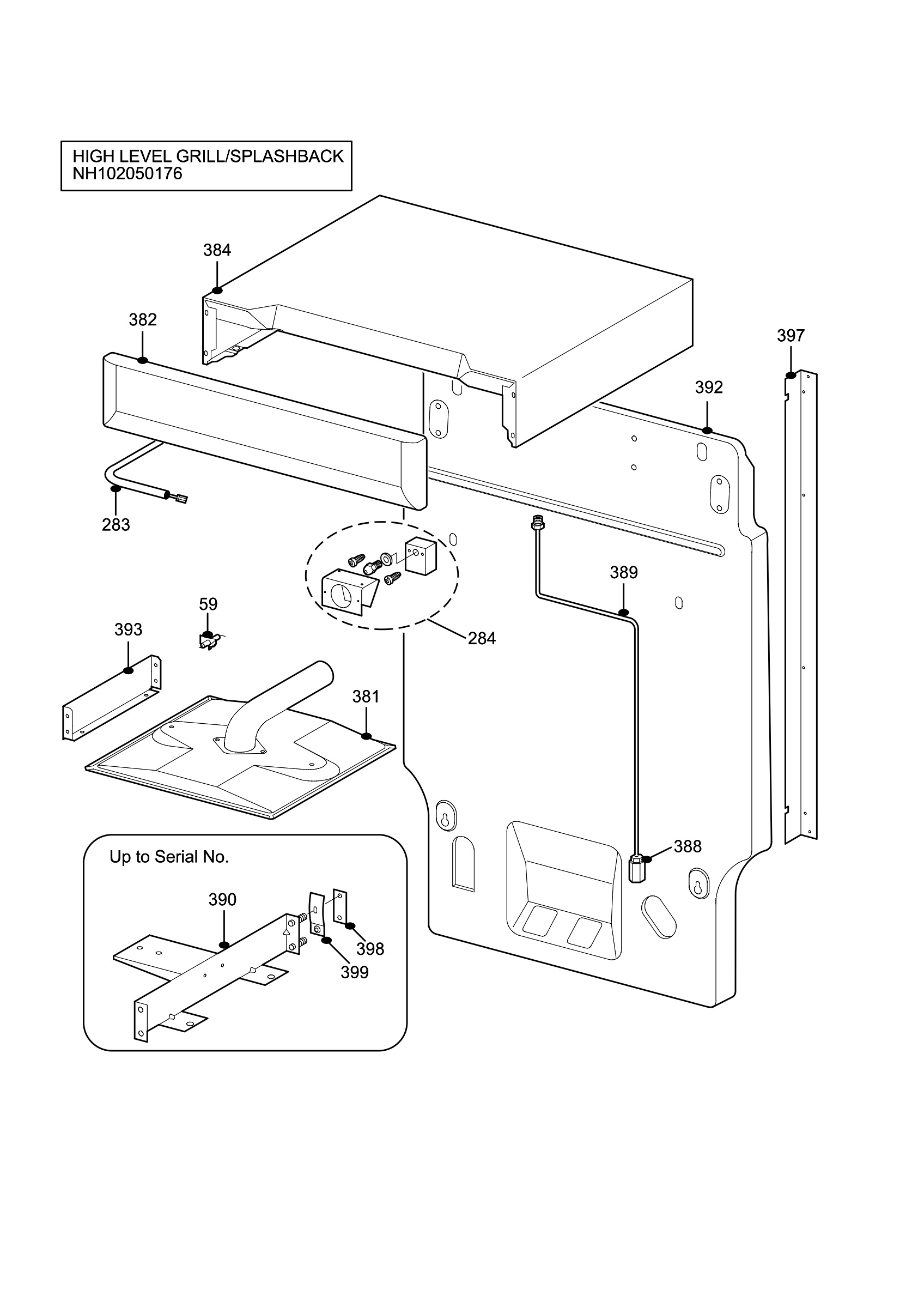 H10 High Level Grill/Splashback