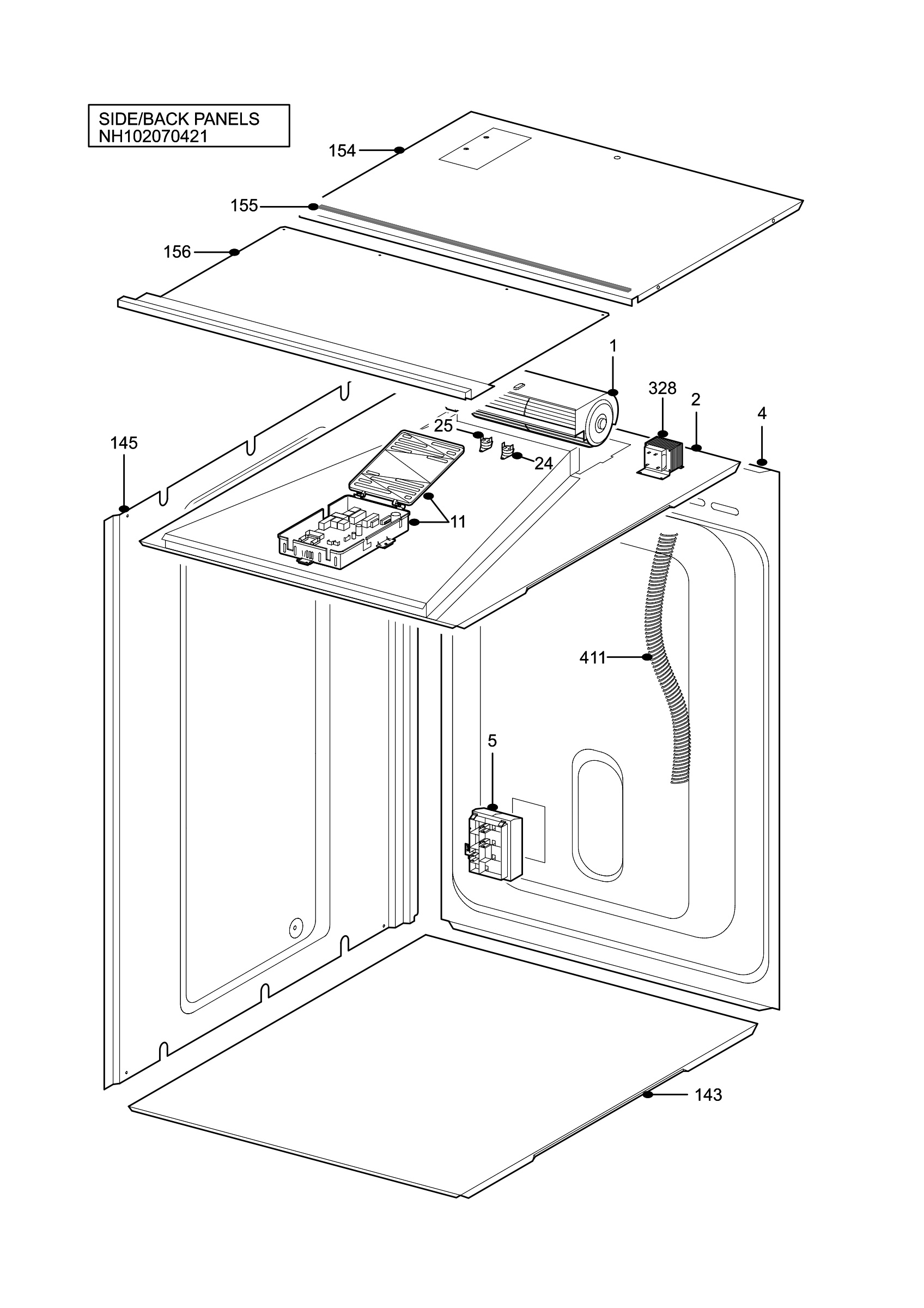 H10 Side/Back Panel